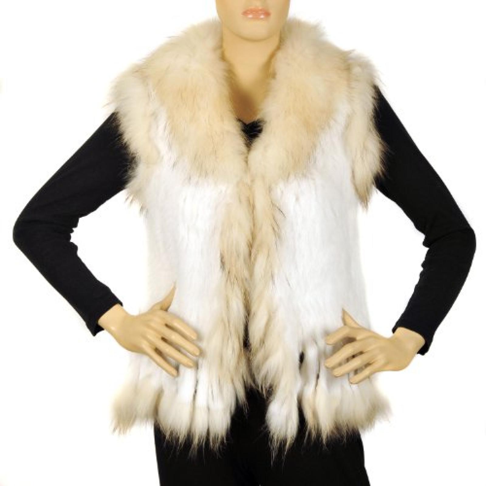 Waooh - Mode - &Auml;rmellose weste "Carmen" in Kaninchen und Waschb&auml;ren - Weiss 