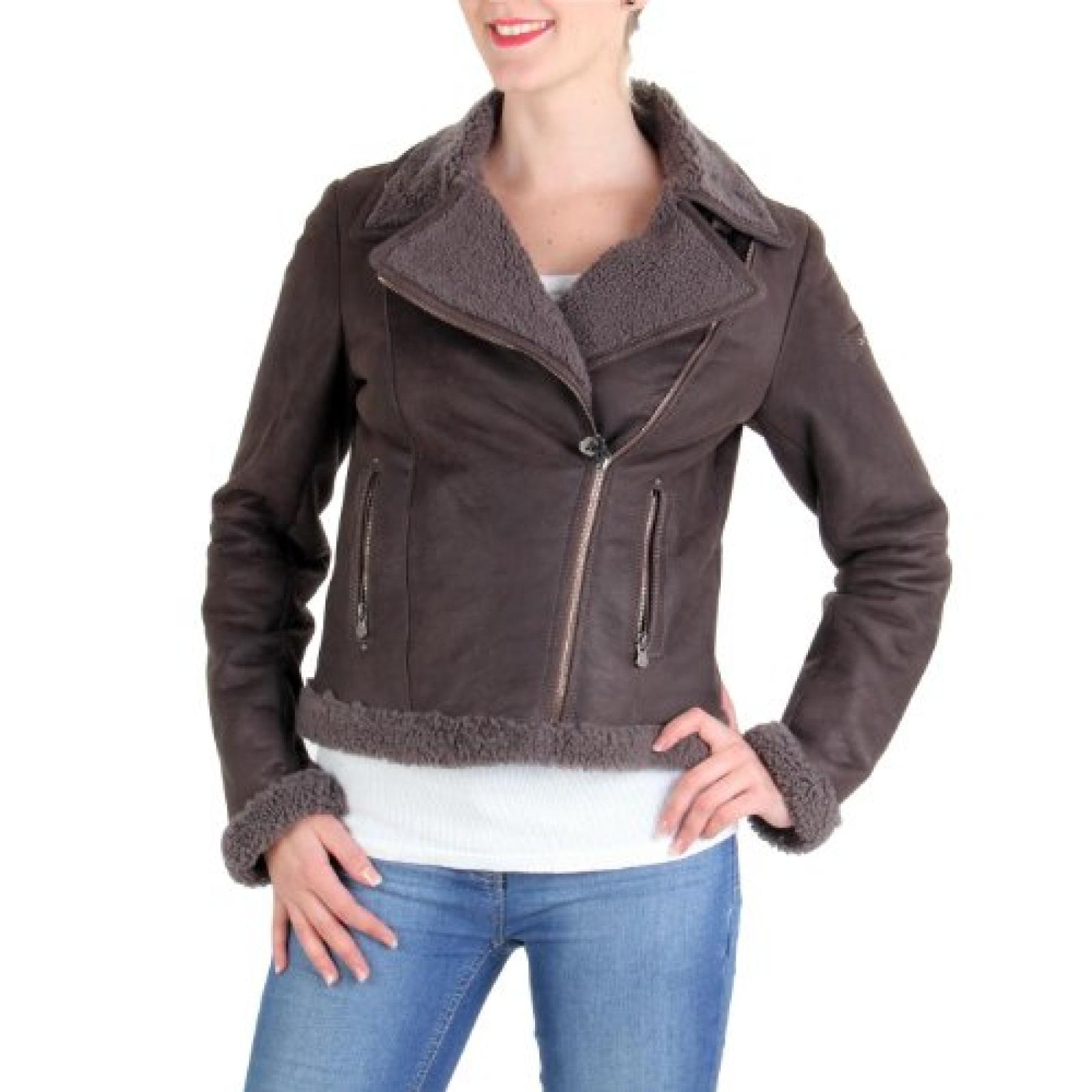 PEUTEREY Damen Winter Lederjacke Kiki Dark Brown 458 PEUTEREY Damen Winter Lederjacke Kiki Dark Brown 458