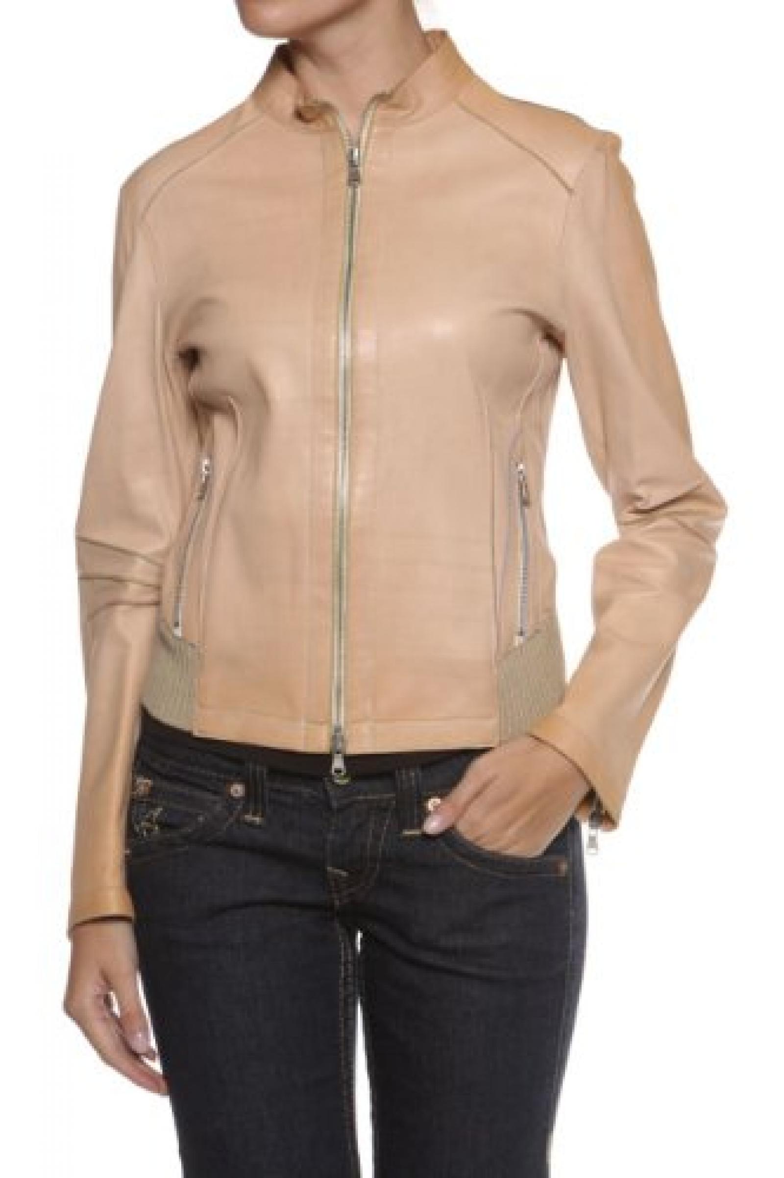Cristiano di Thiene Lederjacke KIARA BLOUSON, Farbe: Hellbraun Cristiano di Thiene Lederjacke KIARA BLOUSON, Farbe: Hellbraun