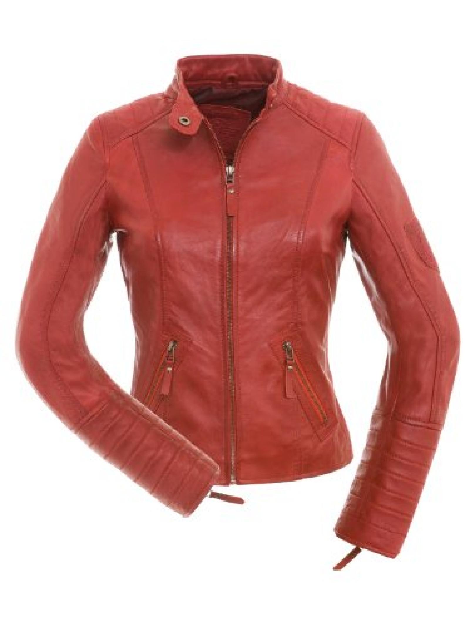 Henry´s by Magnifica ZOE Damen Lederjacke in Rot Gr. S-XXL Henry´s by Magnifica ZOE Damen Lederjacke in Rot Gr. S-XXL