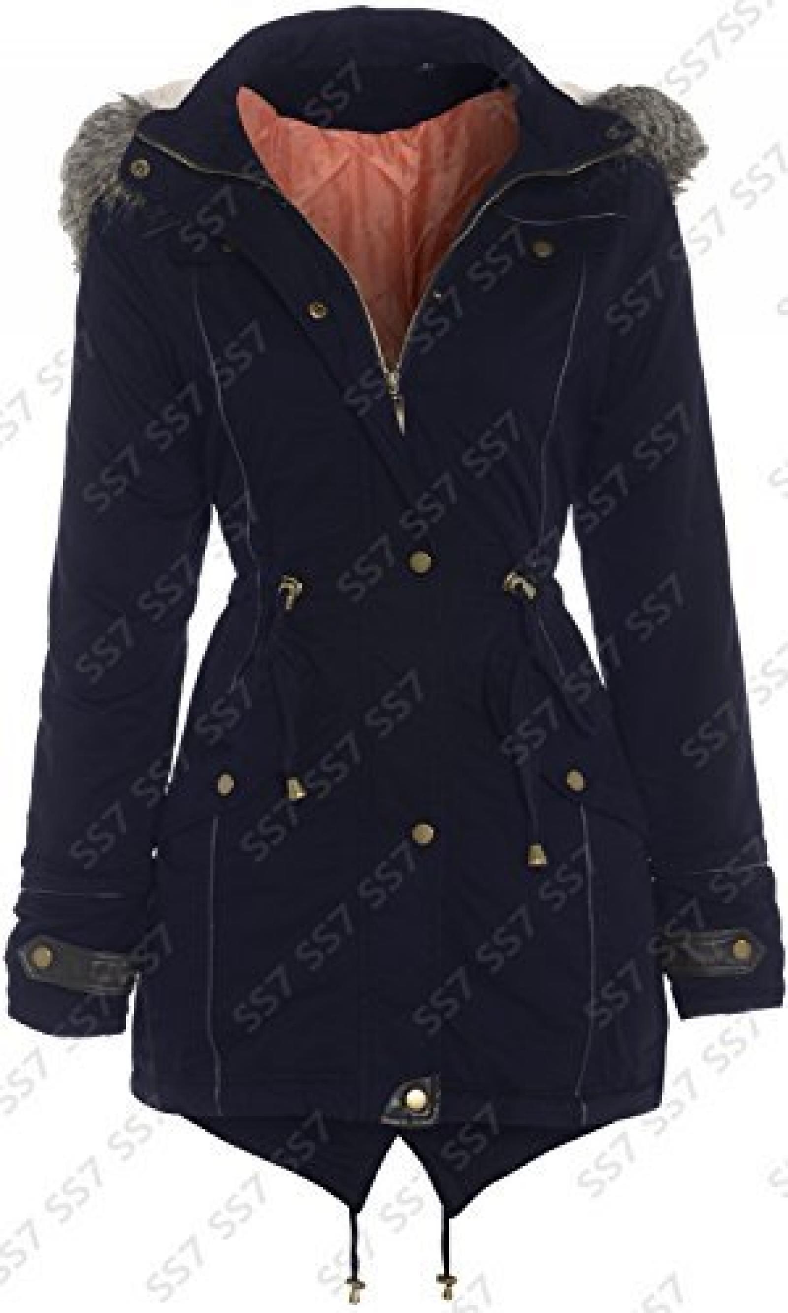 SS7 - Damen Parka Mantel &Uuml;bergr&ouml;&szlig;e Kapuze Jacke 