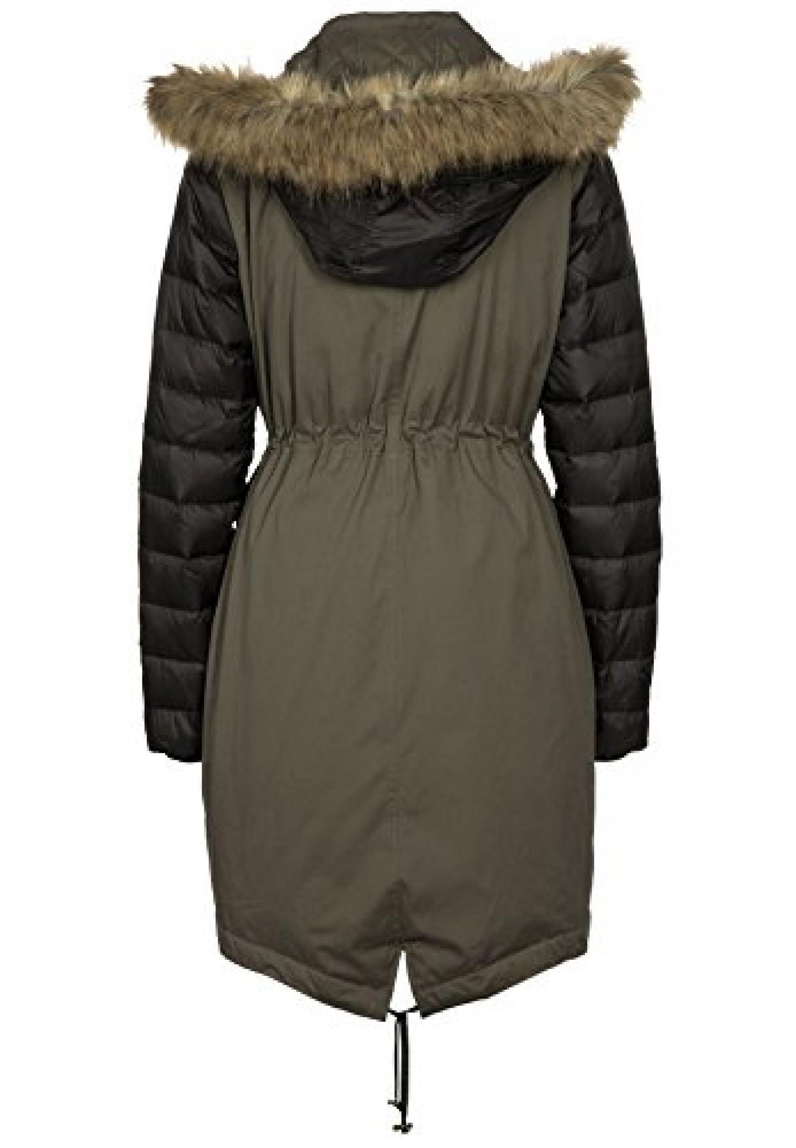 APART Fashion, Daunenparka, oliv-schwarz APART Fashion, Daunenparka, oliv-schwarz