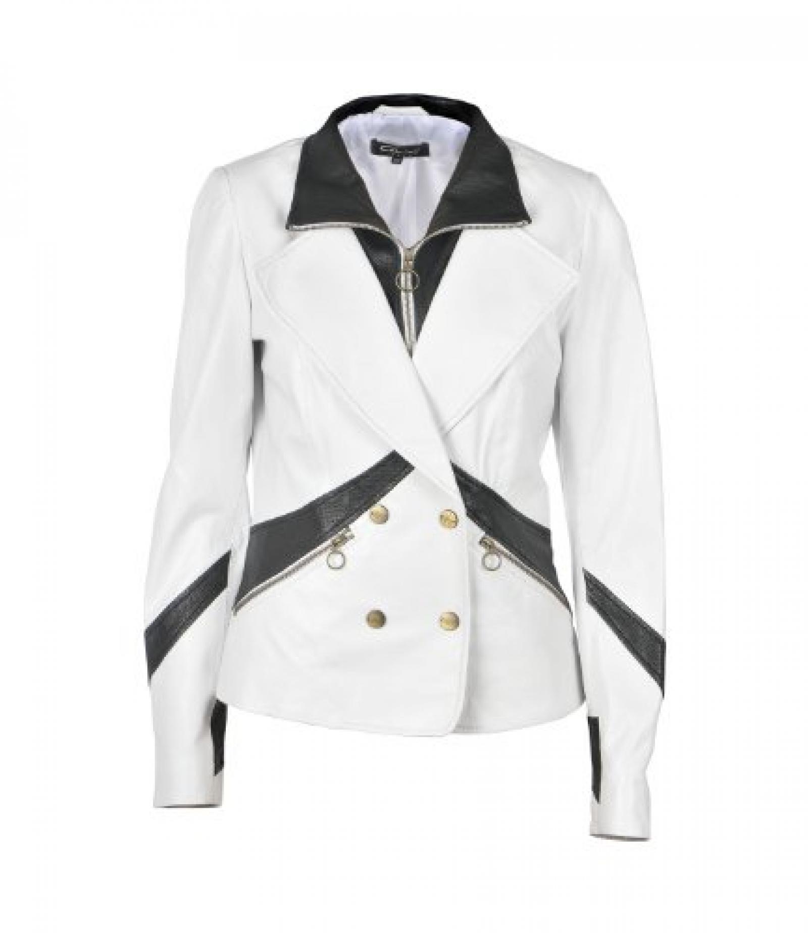 Leman Damen echt Lederjacke 43383L-210 wei&szlig; 105498 