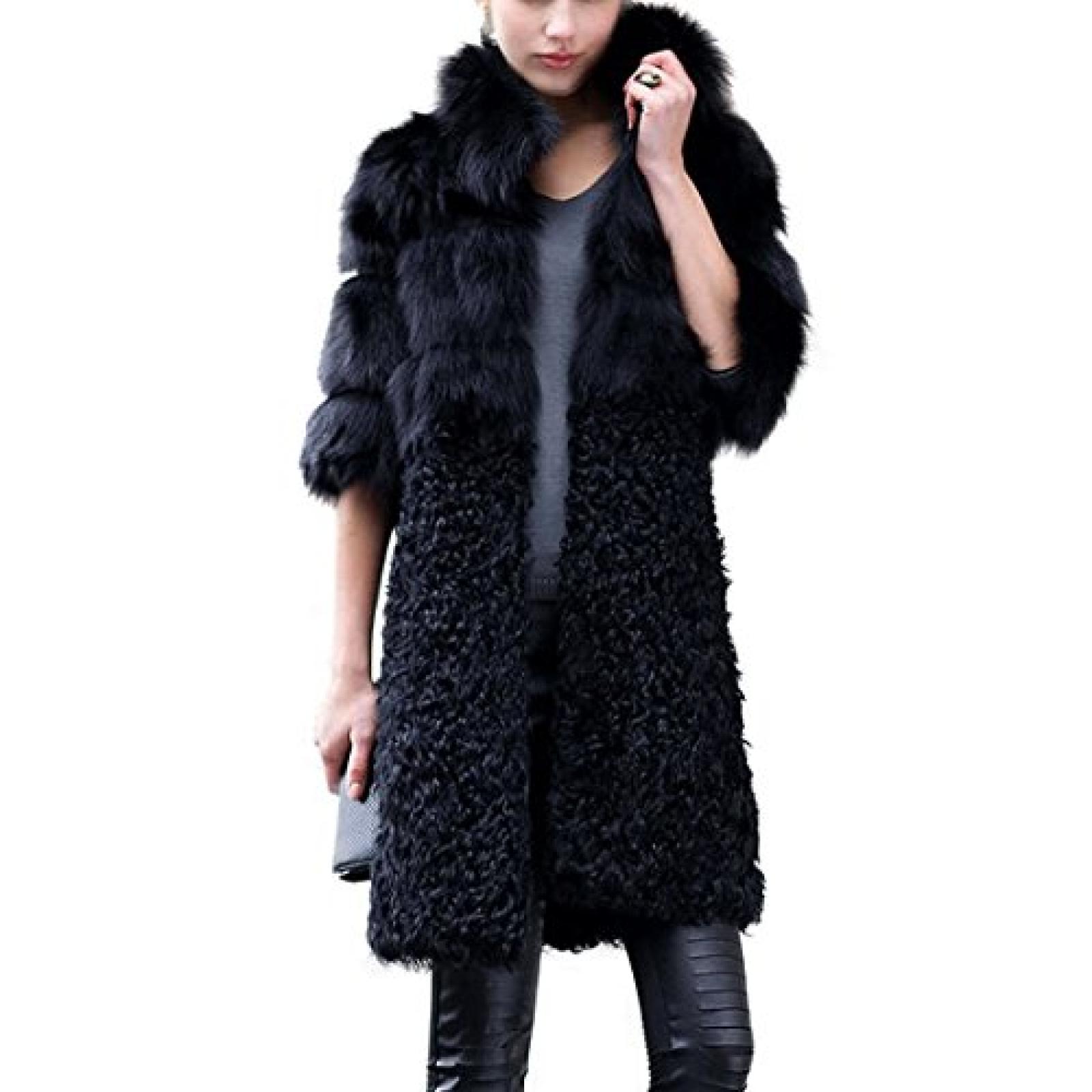 Imixlot Frauen Fuchspelz Mantel Jacke Weste/Vest Oberbekleidung Imixlot Frauen Fuchspelz Mantel Jacke Weste/Vest Oberbekleidung