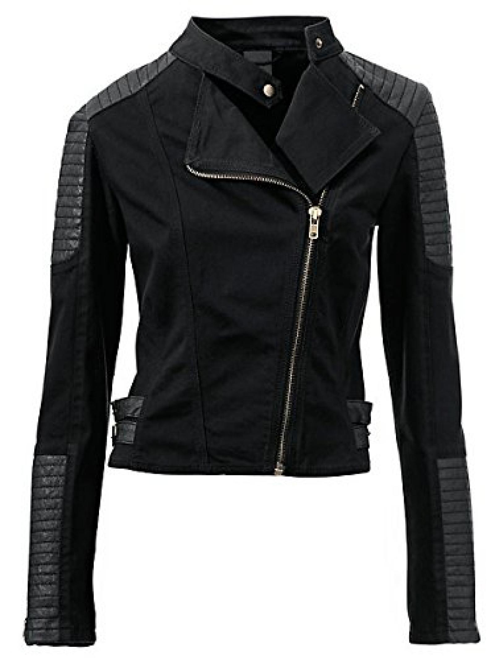 Damen B.C. BEST CONNECTIONS Bikerjacke in schwarz - Gr&ouml;&szlig;e: 36 Normal-Gr&ouml;&szlig;en 