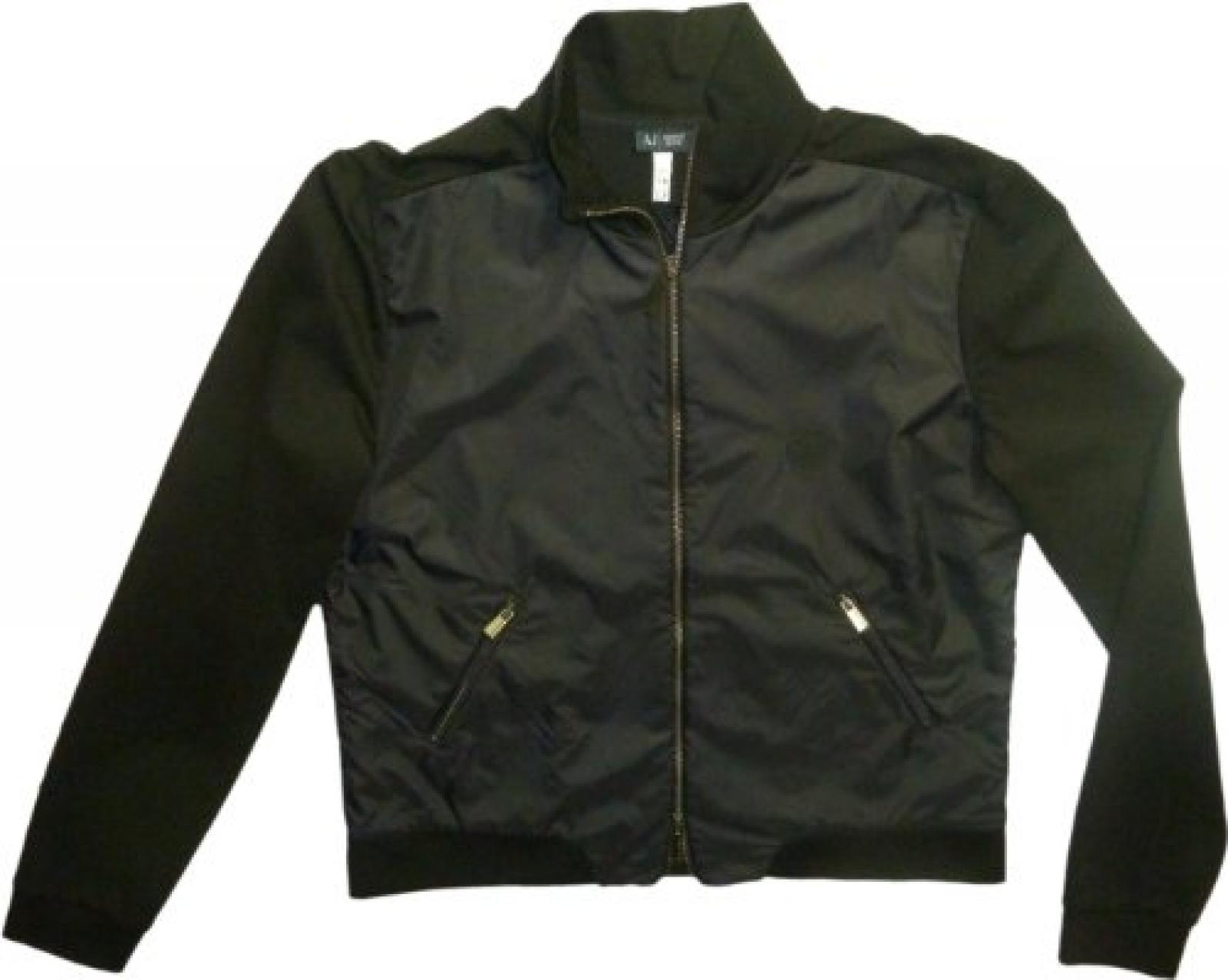 Armani Jeans Damen Jersey-Jacke mit Stoff Gr. 42 in schwarz (12) // UJPC212201523 