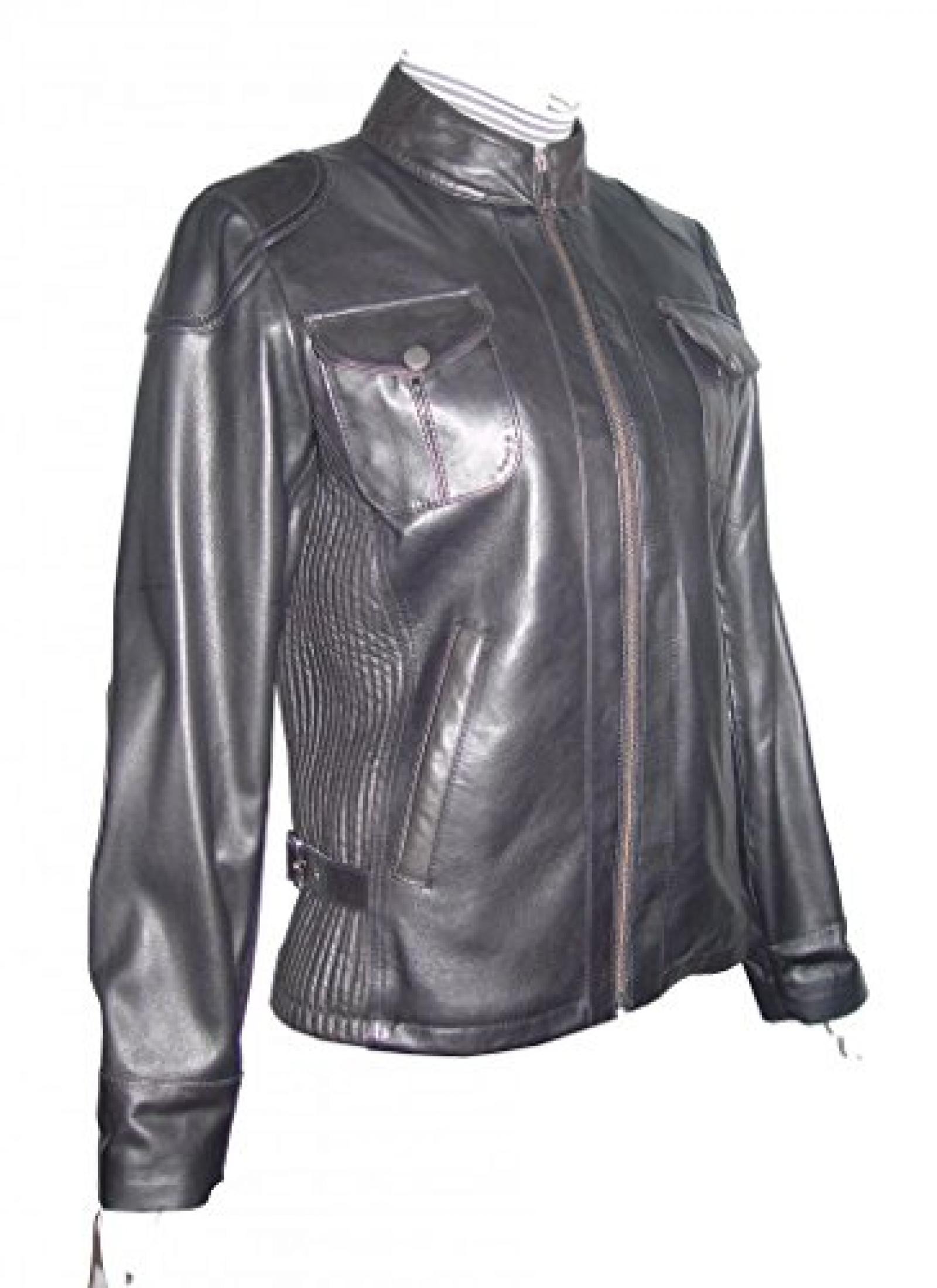 Paccilo FREE tailoring Women 4047 Lambskin Real Leather Motorcycle Jacket 