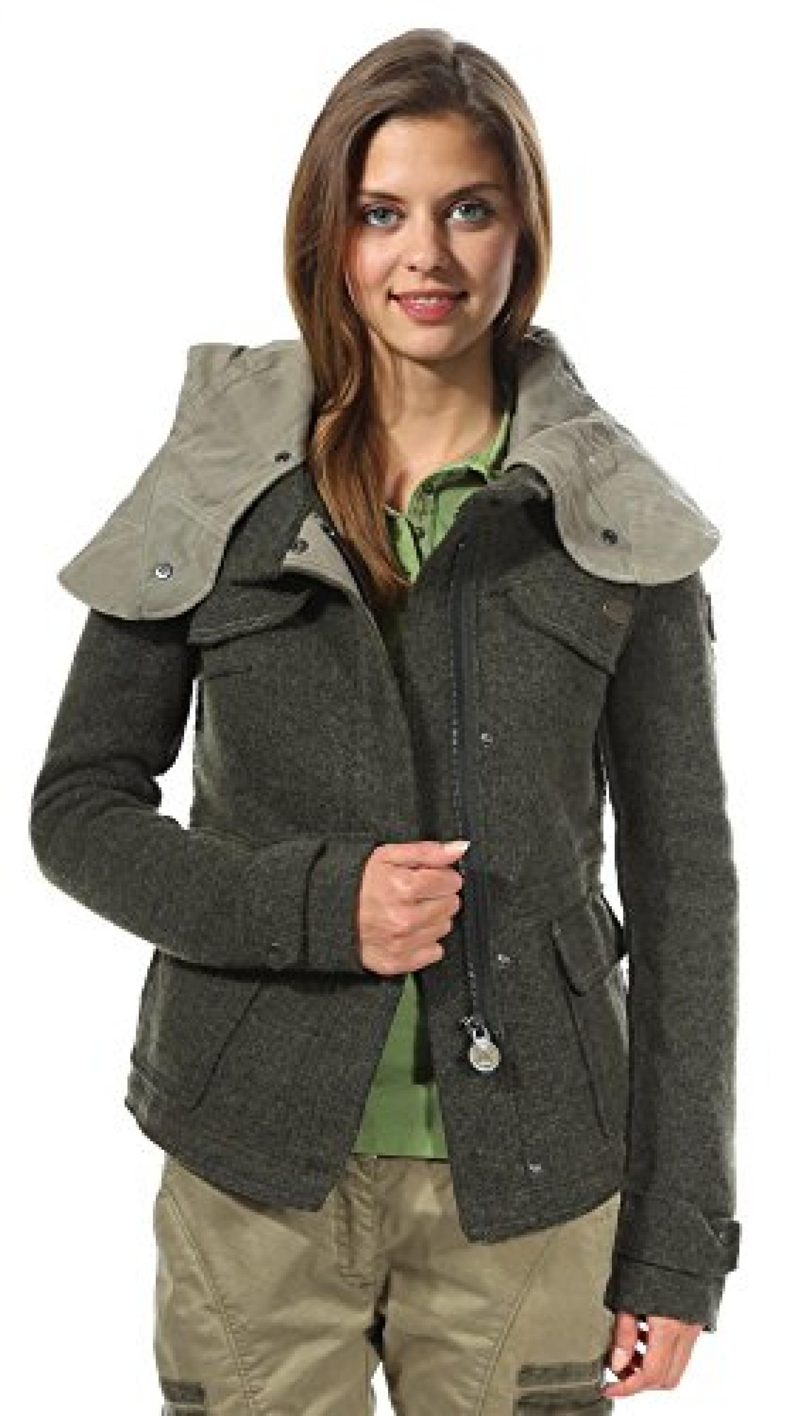 Aeronautica Militare Damen Jacke Dunkelgr&uuml;n Melange AB1151DCT14-07110 