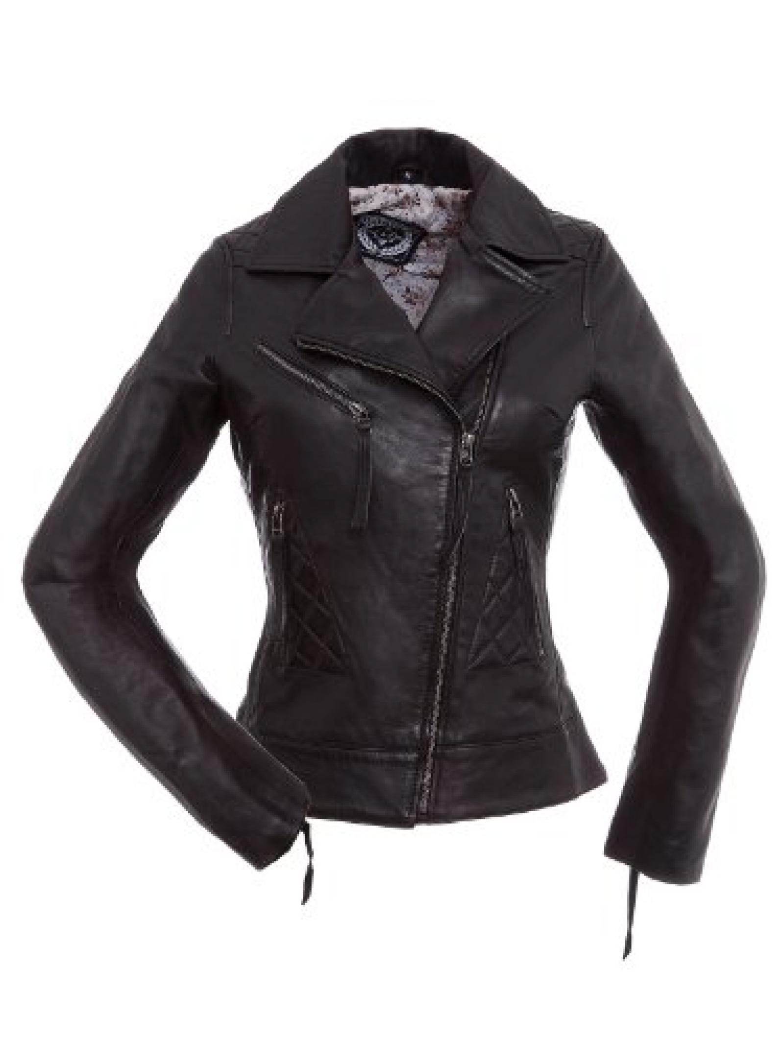 Magnifica Damen Biker Lederjacke Meggy in Farbe Schwarz Gr. S-XXL Magnifica Damen Biker Lederjacke Meggy in Farbe Schwarz Gr. S-XXL