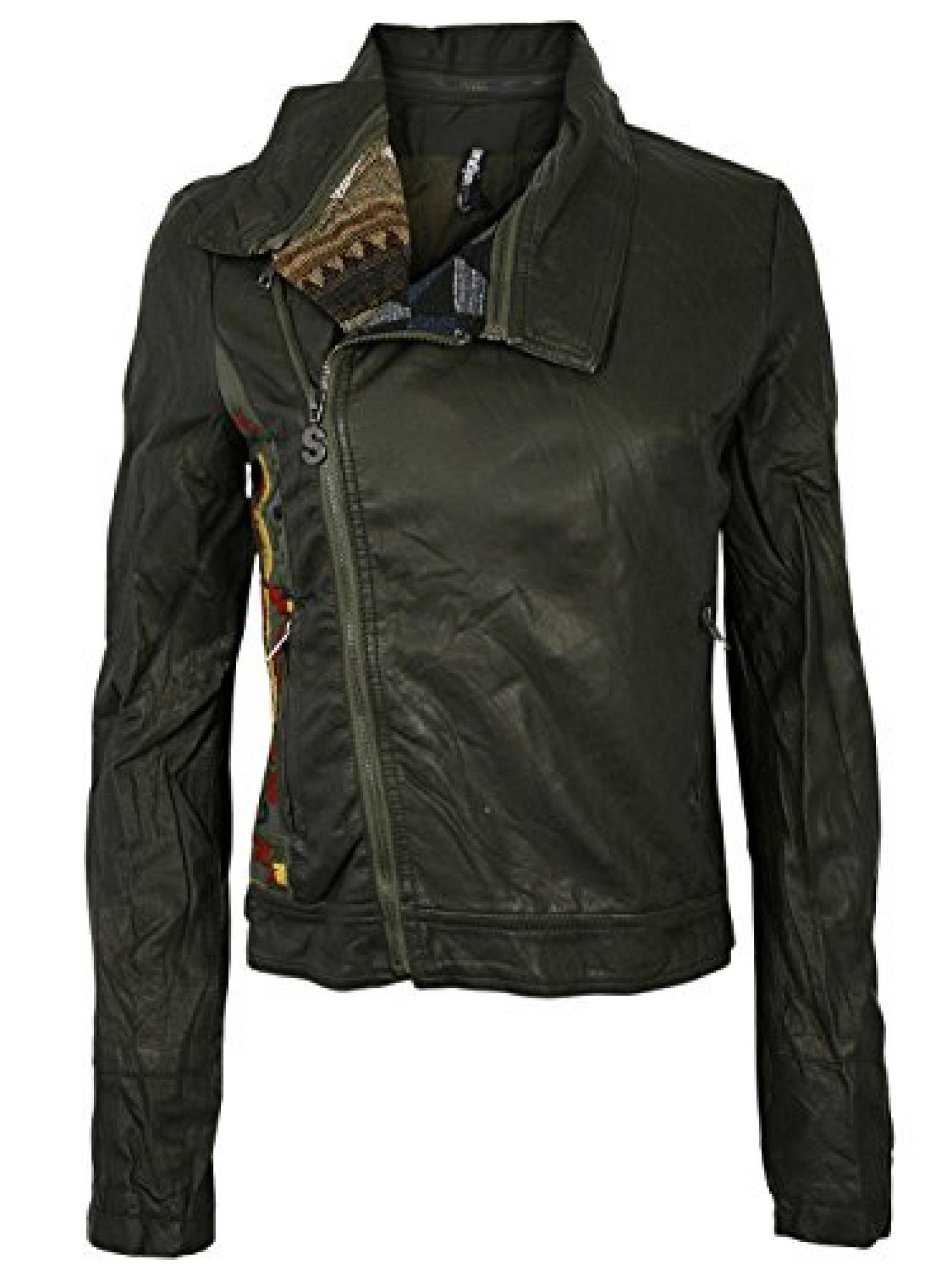 DESIGUAL Damen Designer Jacke Leder Optik - LANCO - 