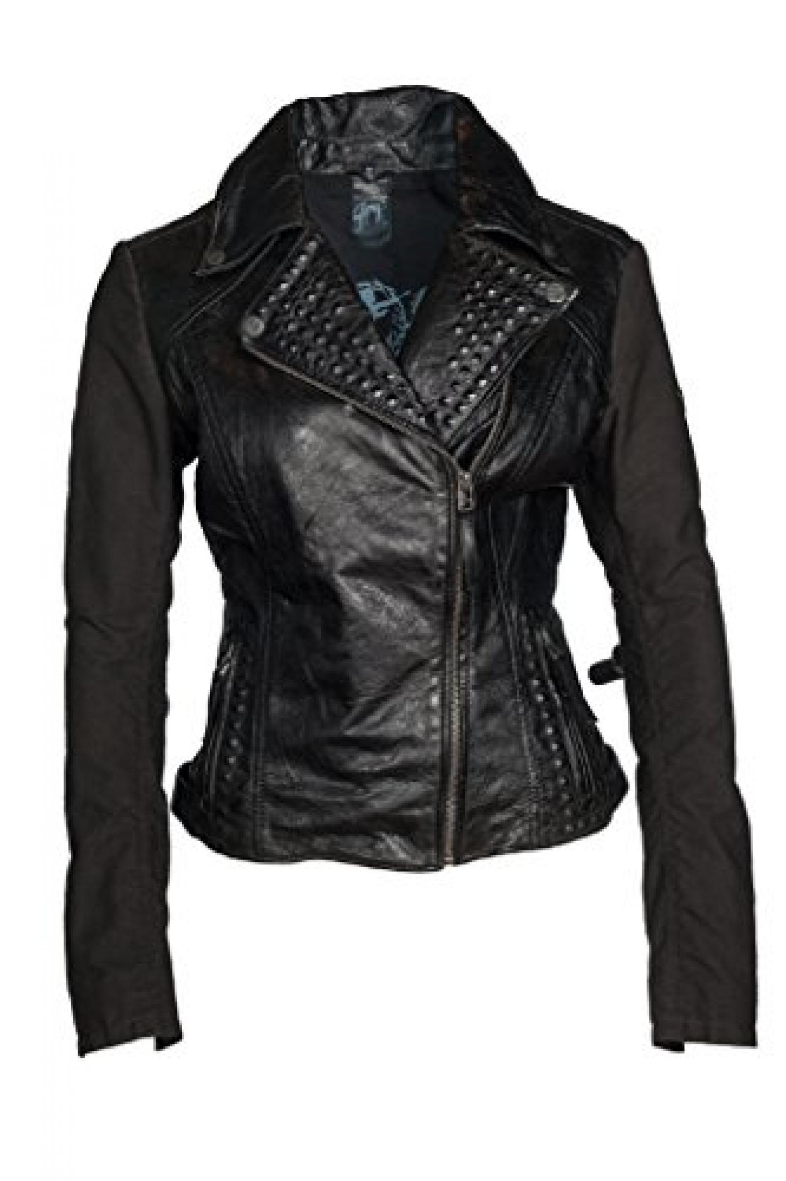 Marcella Black Gipsy Lederjacke, Damen, Outerwear Marcella Black Gipsy Lederjacke, Damen, Outerwear