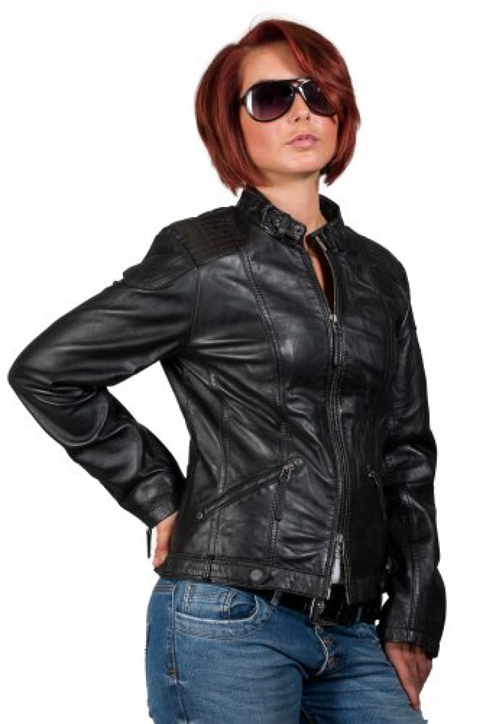 Super schwarze Biker Lederjacke von Gipsy in cooler Form klasse weiches Lammnappa Super schwarze Biker Lederjacke von Gipsy in cooler Form klasse weiches Lammnappa