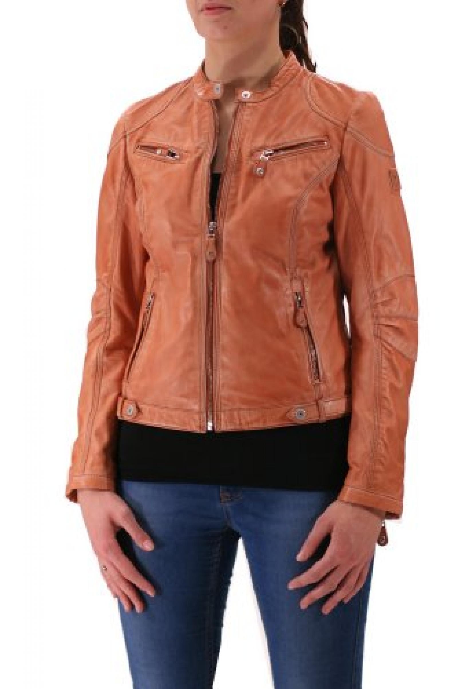 Jayda S14 LNAP Cognac Mauritius Lederjacke, Damen, Outerwear Jayda S14 LNAP Cognac Mauritius Lederjacke, Damen, Outerwear