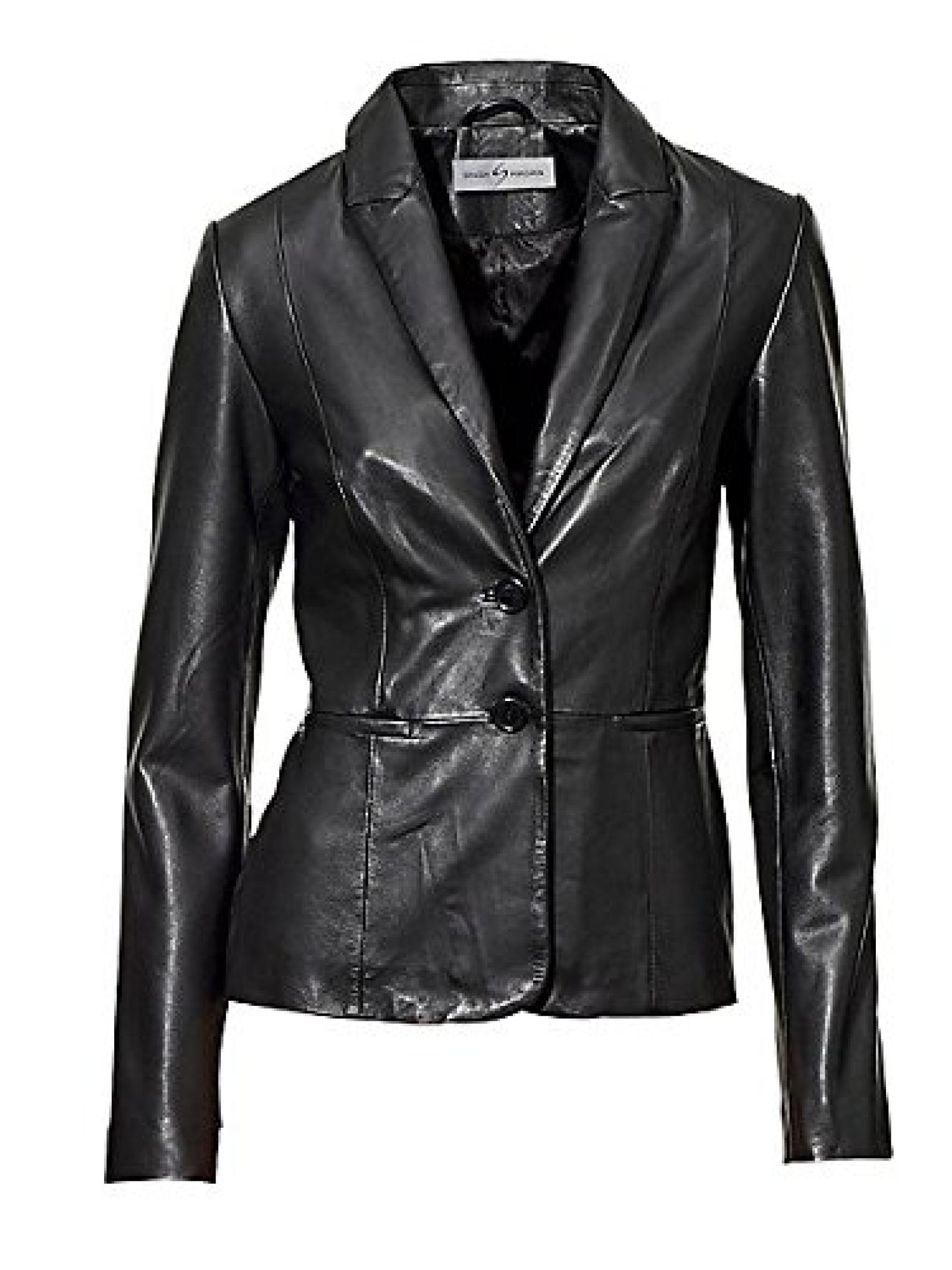 Damen SINGH S. MADAN Lederjacke in schwarz - Größe: 36 Damen SINGH S. MADAN Lederjacke in schwarz - Größe: 36