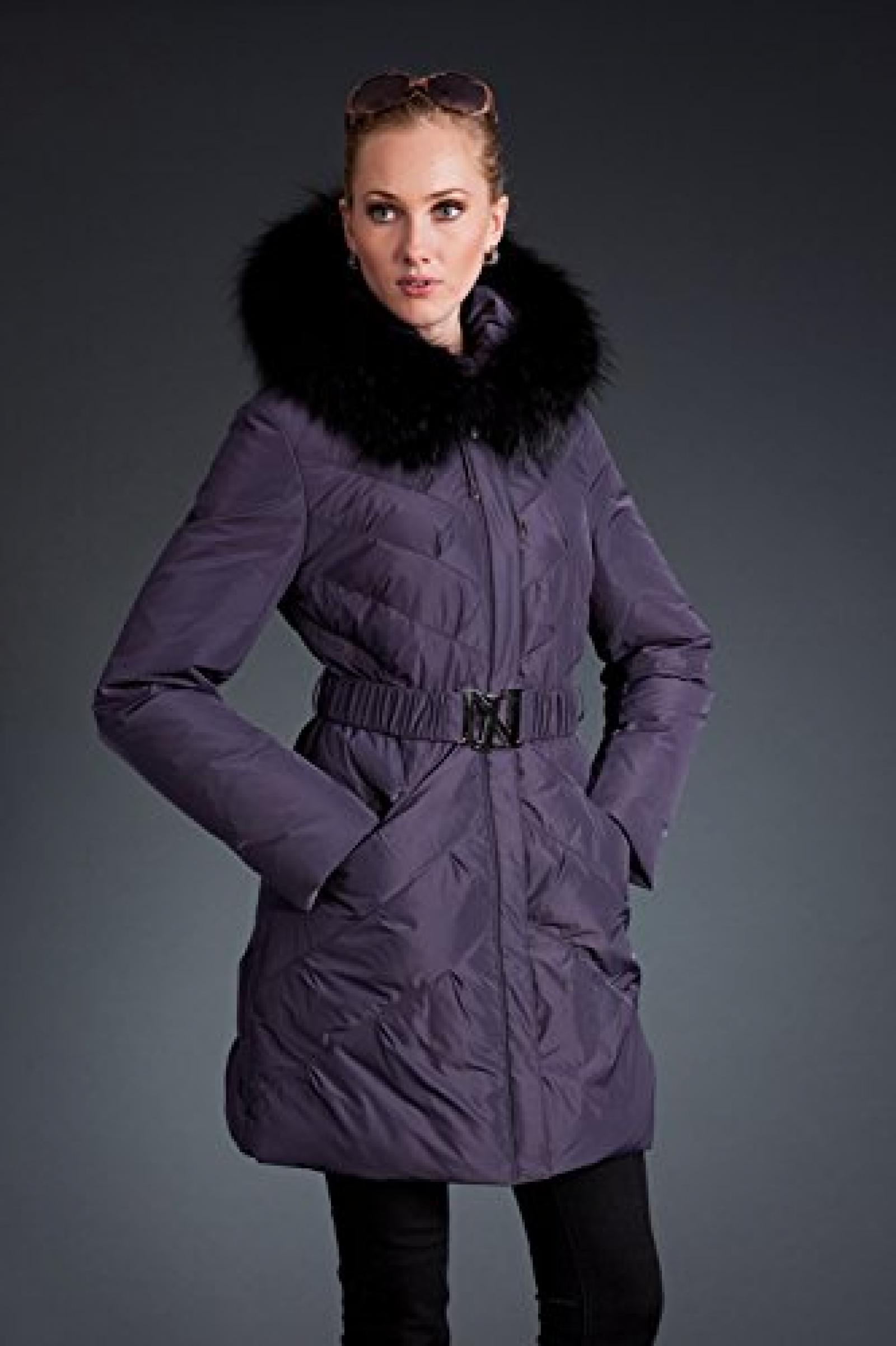 Damen Daunenjacke Vione mit Waschb&auml;r- Pelz, Fellkapuze, Pelz, echtes Fell 