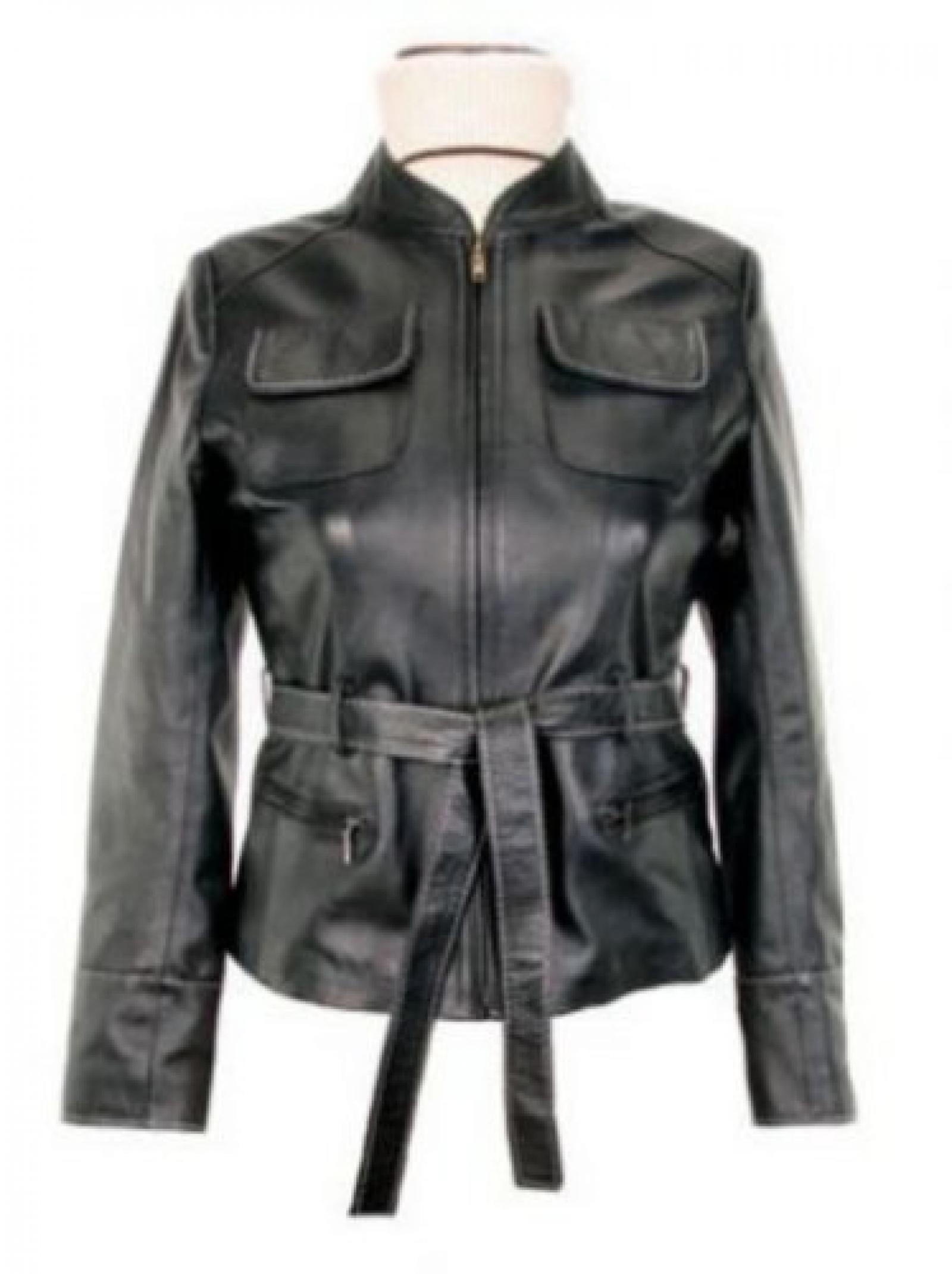 Alpakaandmore Schwarze Damen Lamm Nappa Lederjacke QW150 Alpakaandmore Schwarze Damen Lamm Nappa Lederjacke QW150