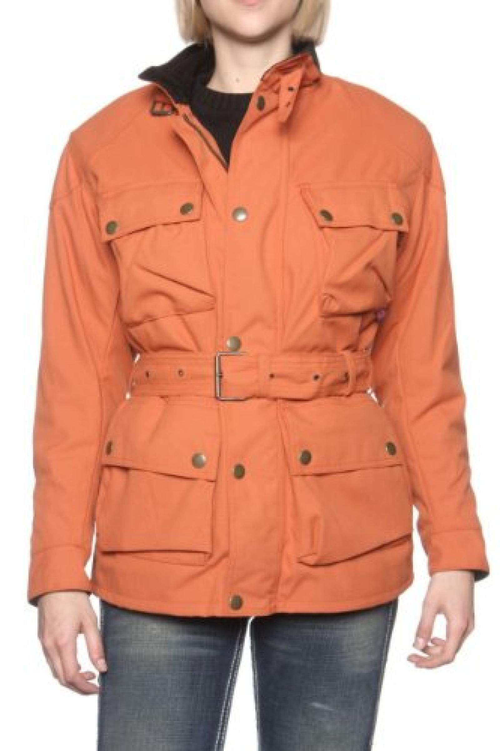 Belstaff Damen Jacke Motorradfahrerjacke mit Protectoren TOURIST TROPHY, Farbe: Dunkelorange Belstaff Damen Jacke Motorradfahrerjacke mit Protectoren TOURIST TROPHY, Farbe: Dunkelorange