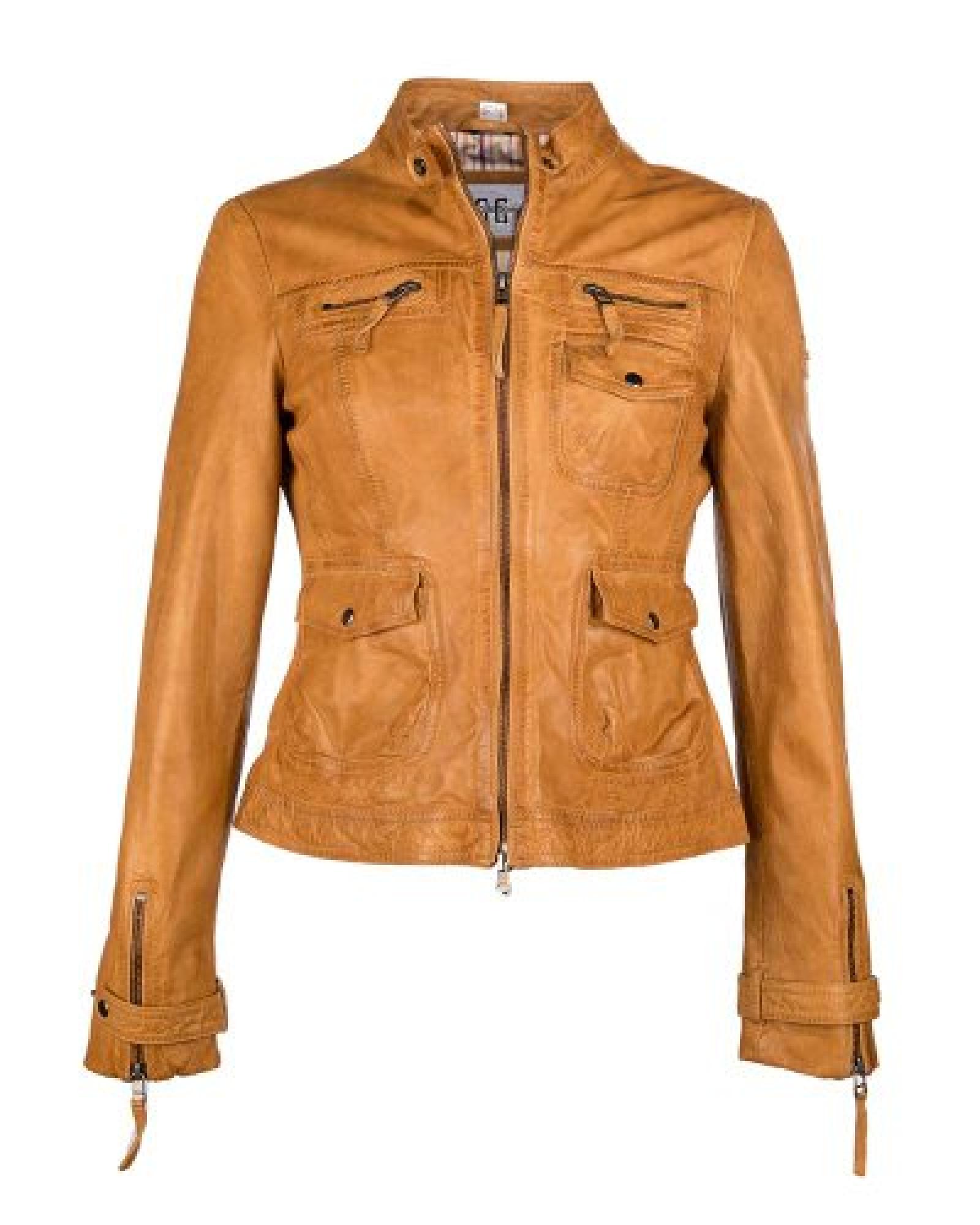 JCC Lederjacke, Damen Vida (rot, cognac) 