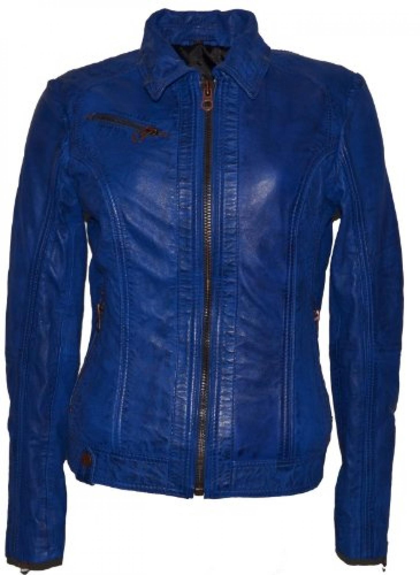 Lederjacke Sabra blau in Gr&ouml;&szlig;e M 