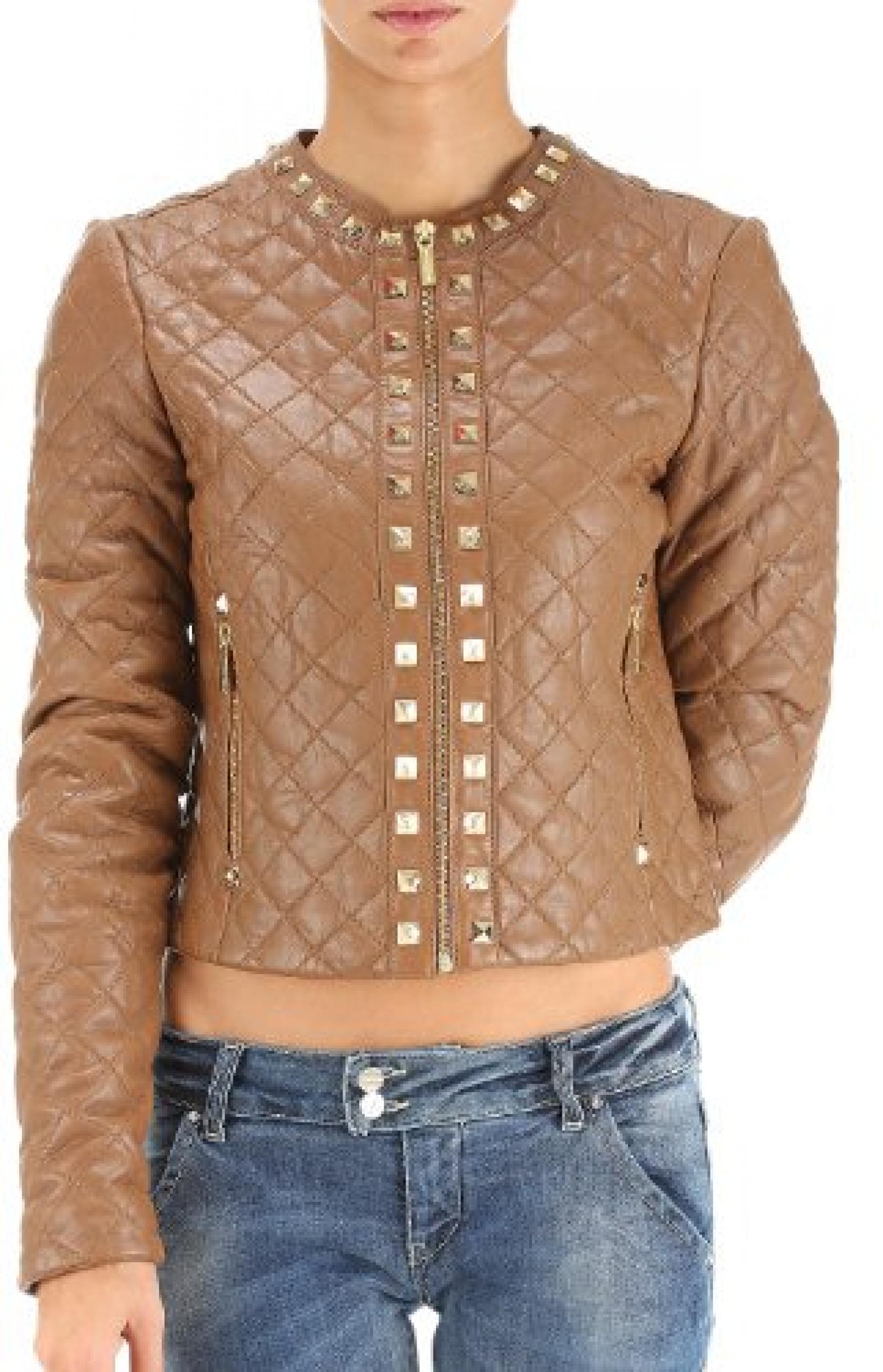 Michael Kors Lederjacke studded braun MF32G122A3 Michael Kors Lederjacke studded braun MF32G122A3