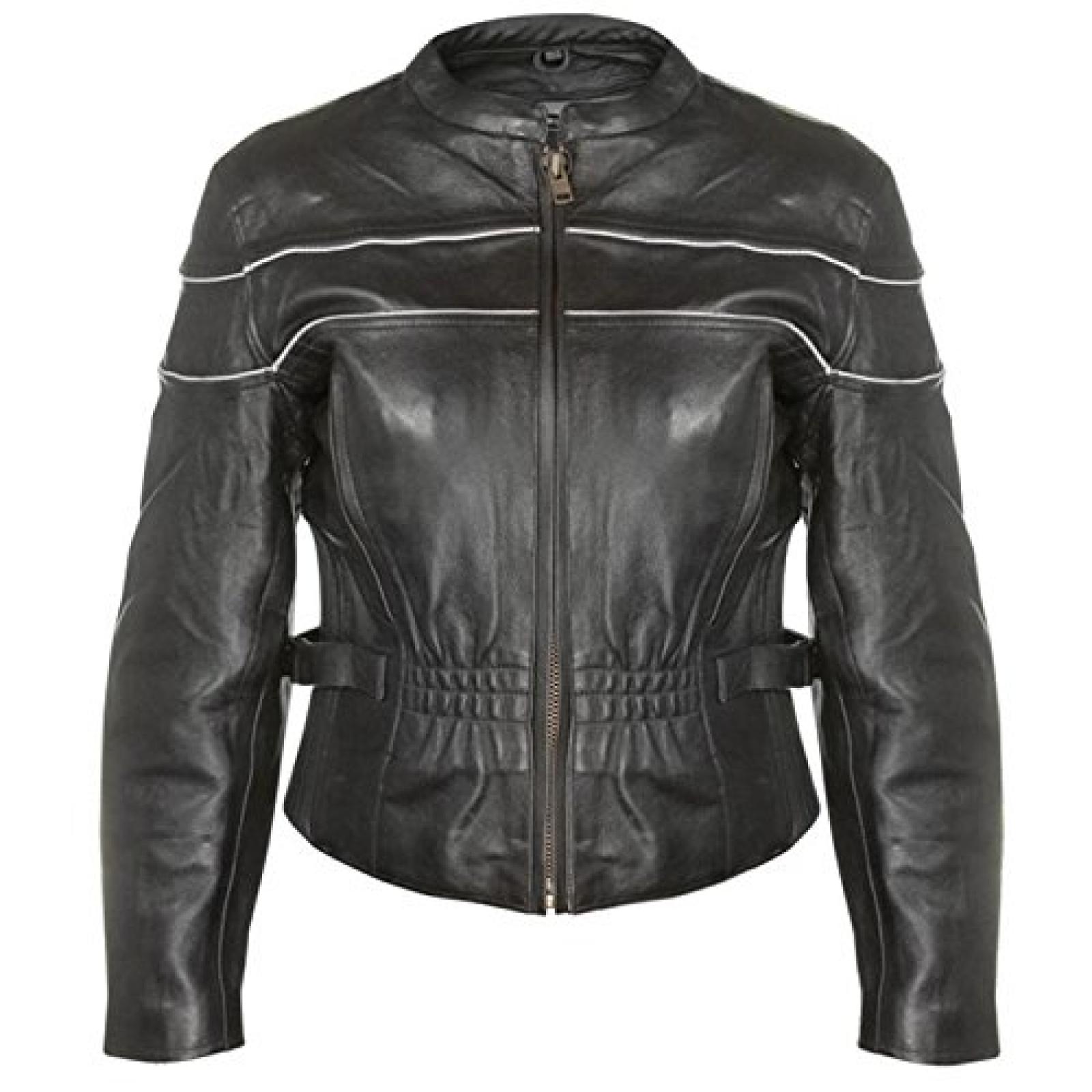 Xelement Damen Lederjacke Kitty Motorradjacke Biker Jacke Piping Xelement Damen Lederjacke Kitty Motorradjacke Biker Jacke Piping