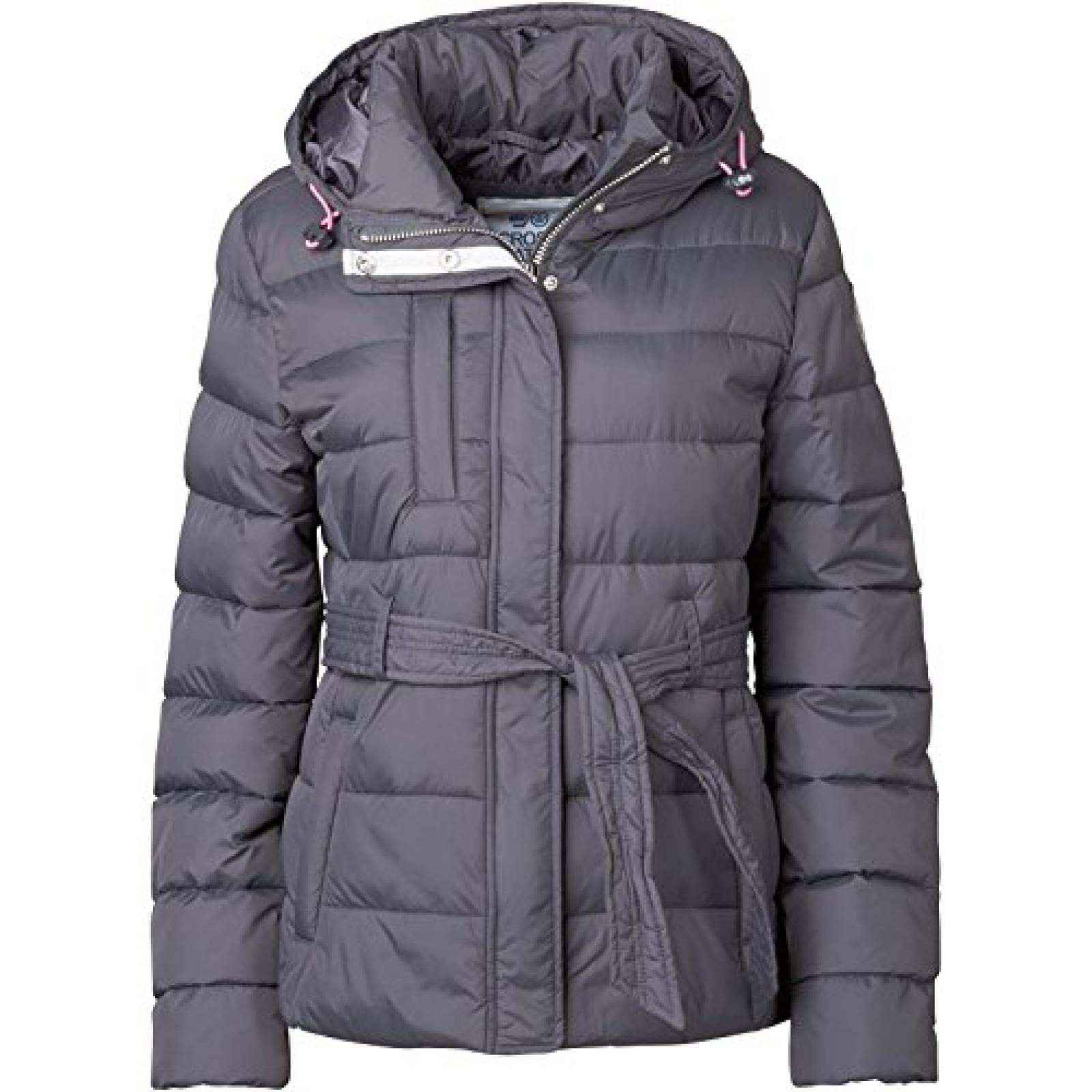 Grau/Rosa Crosshatch Damen Puffa Girl Jacke Grau Grau/Rosa Crosshatch Damen Puffa Girl Jacke Grau