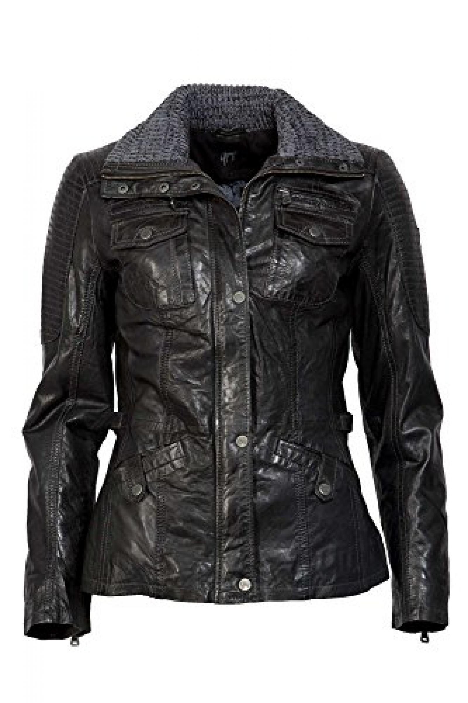 Stylische Bikerjacke schwarz aus weichem Lammnappa vom Lifestylelabel Gipsy! Stylische Bikerjacke schwarz aus weichem Lammnappa vom Lifestylelabel Gipsy!