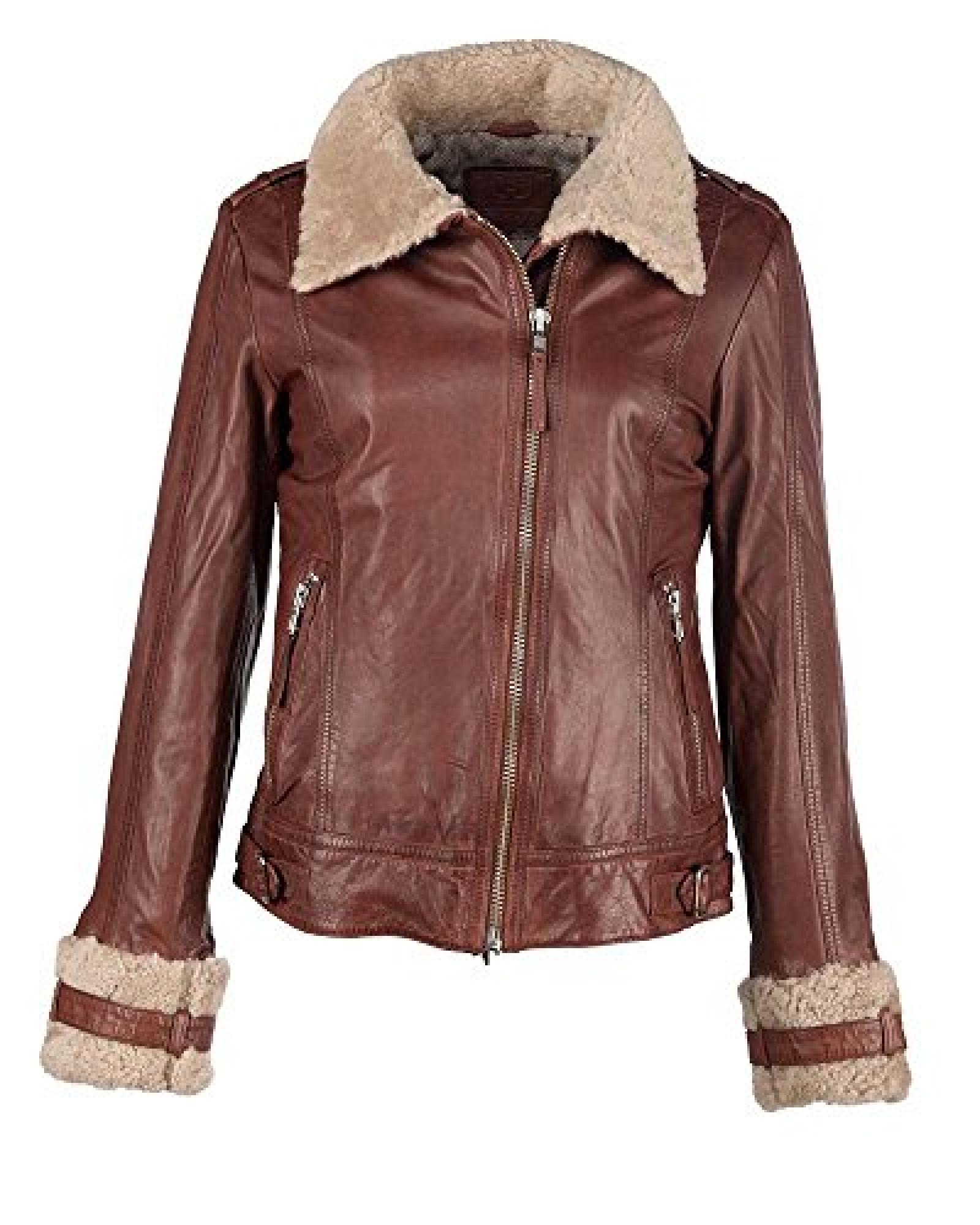 Goodwell Lederjacke, Damen Varenne (Braun) Goodwell Lederjacke, Damen Varenne (Braun)