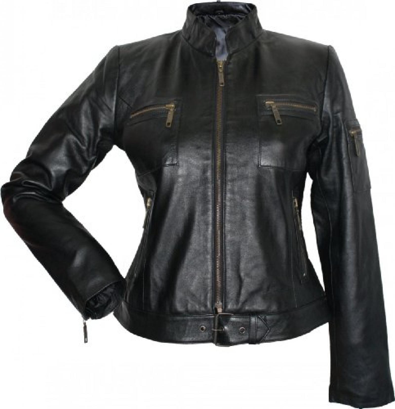 Damen Lederjacke Trend Fashion echtleder Jacke aus Lamm Nappa Leder Schwarz Damen Lederjacke Trend Fashion echtleder Jacke aus Lamm Nappa Leder Schwarz