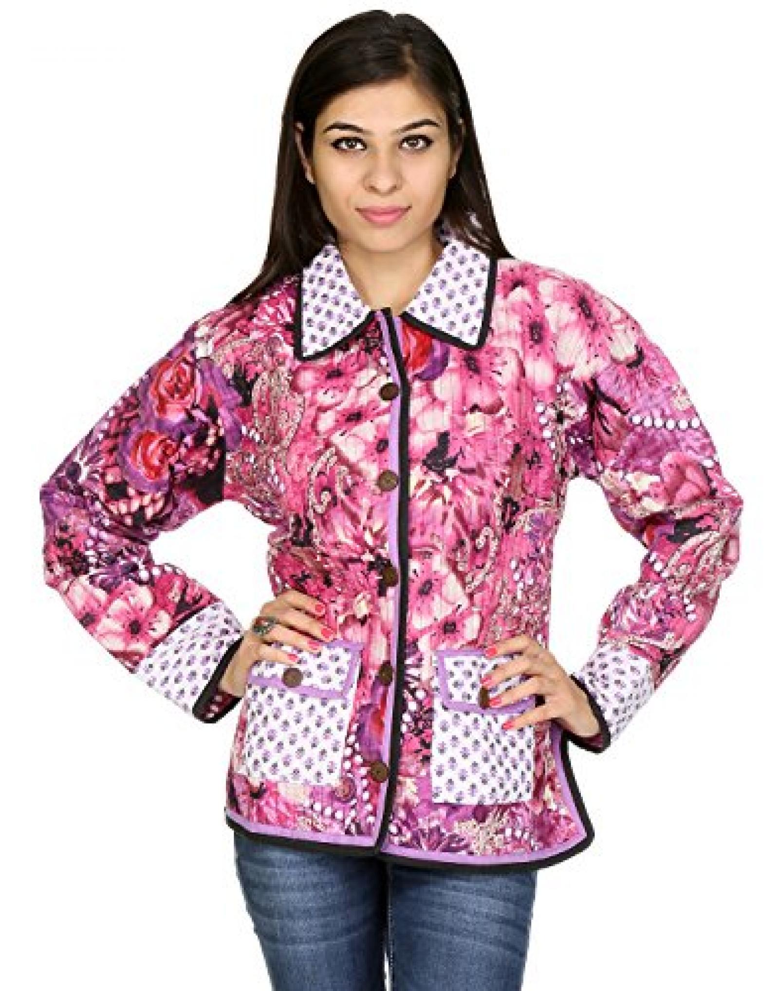 Reversible Designer SteppmaschineBaumwolle Damen Jacke Gr&ouml;&szlig;e XL 