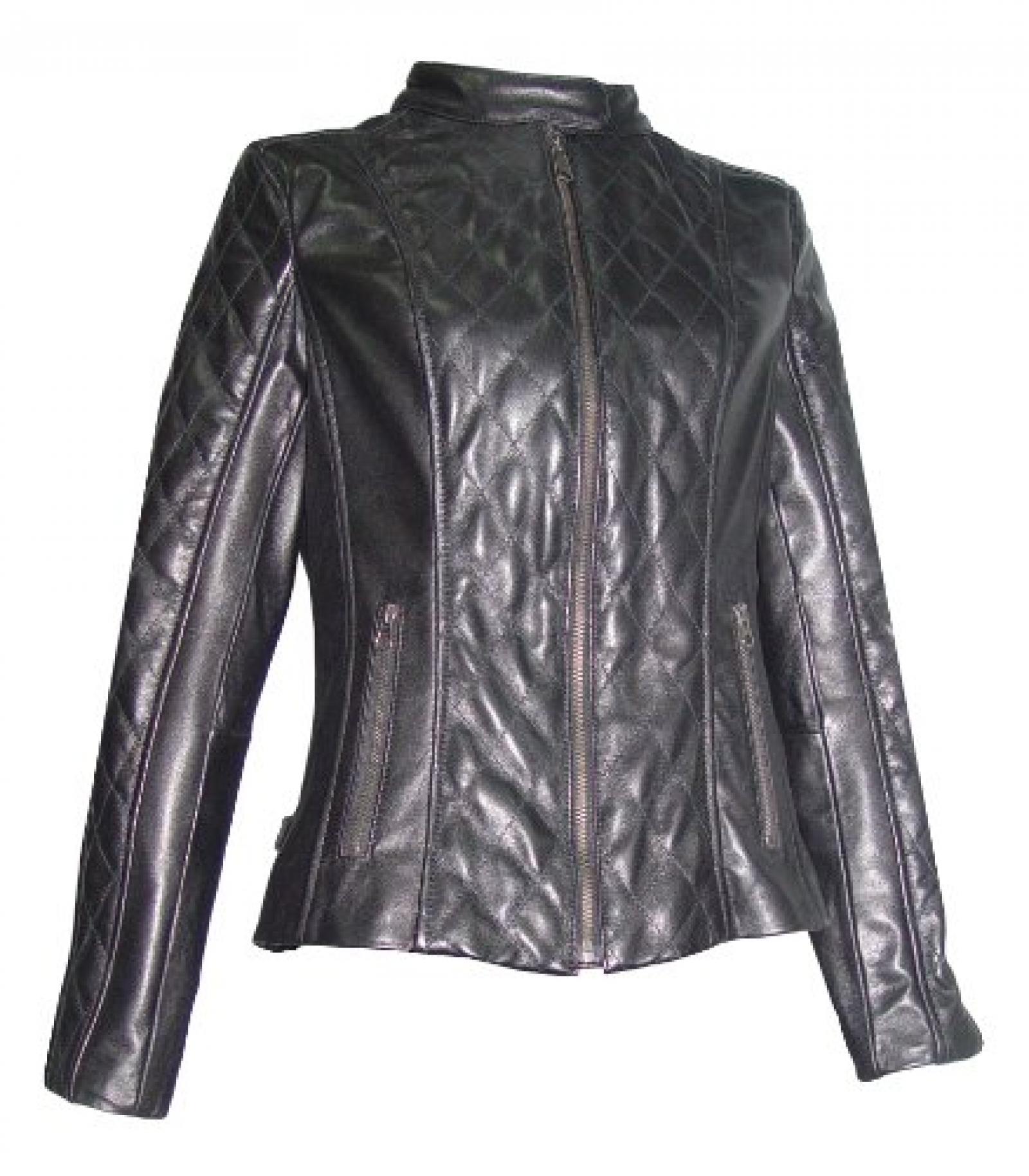 Nettailor Women PLUS SIZE 4060 Lamb Leather Quilted Moto Jacket 