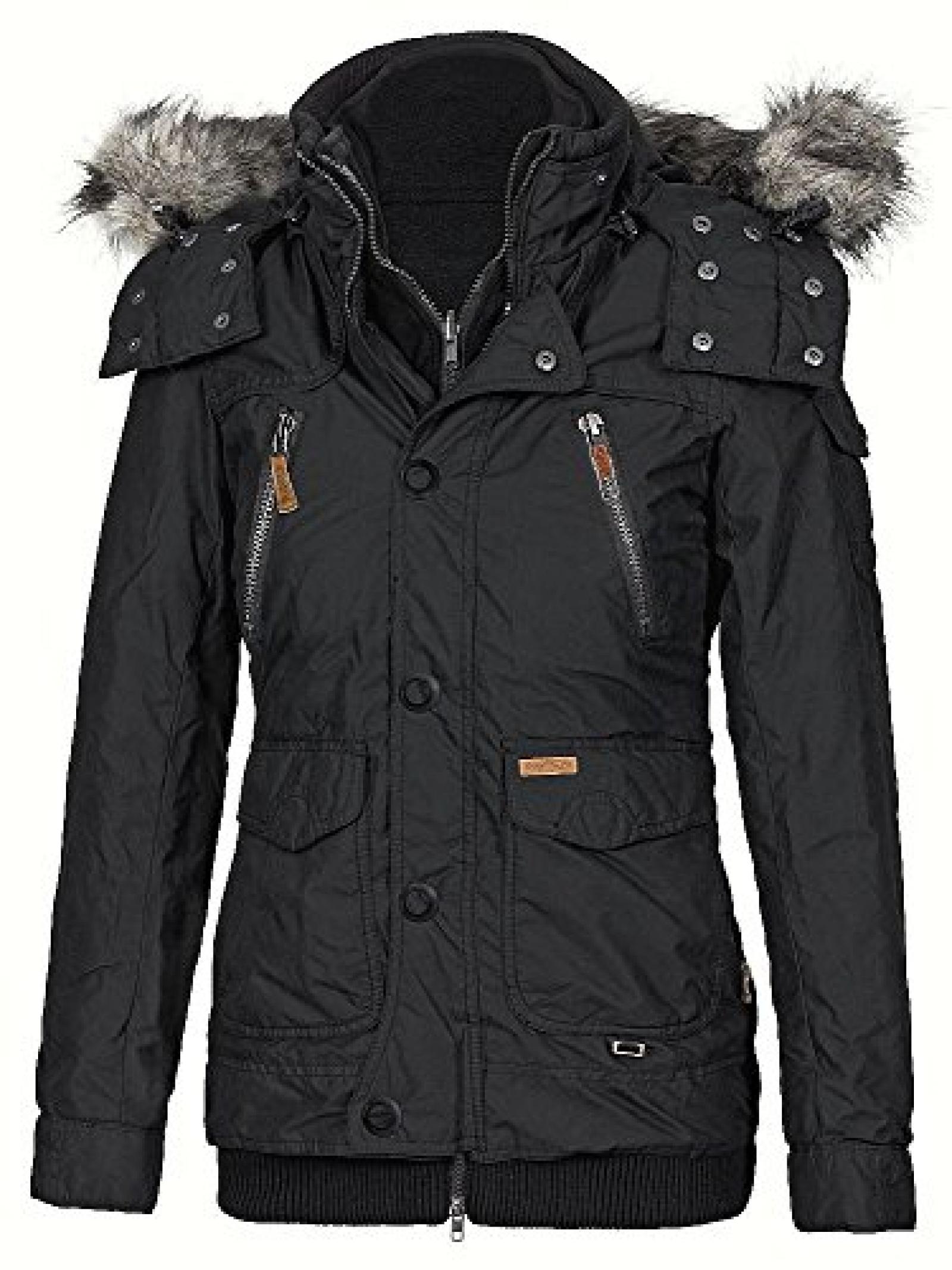 Khujo Damen Winterjacke mit XL-Kapuze black Khujo Damen Winterjacke mit XL-Kapuze black