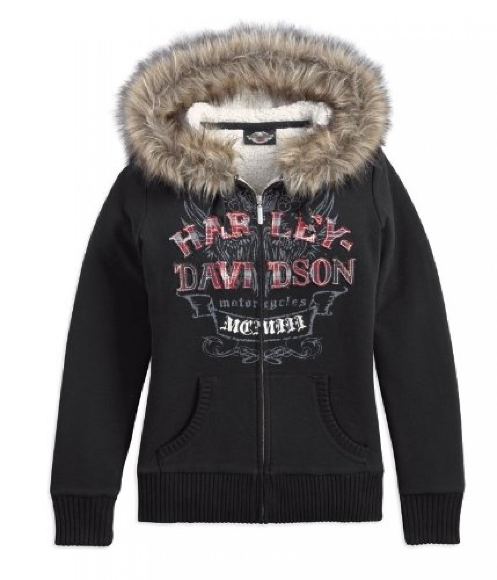 Harley-Davidson Kapuzenjacke Sherpa 96147-12VW Damen Sweater Harley-Davidson Kapuzenjacke Sherpa 96147-12VW Damen Sweater