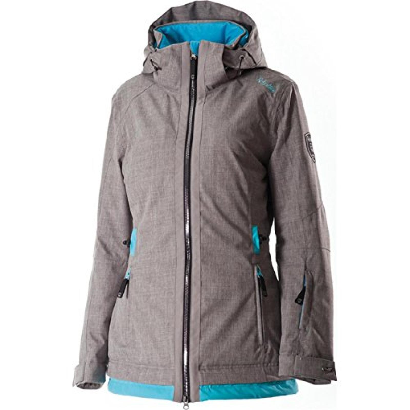 Rehall Sonja Jacket, Damen Skijacke, grau/türkis Rehall Sonja Jacket, Damen Skijacke, grau/türkis