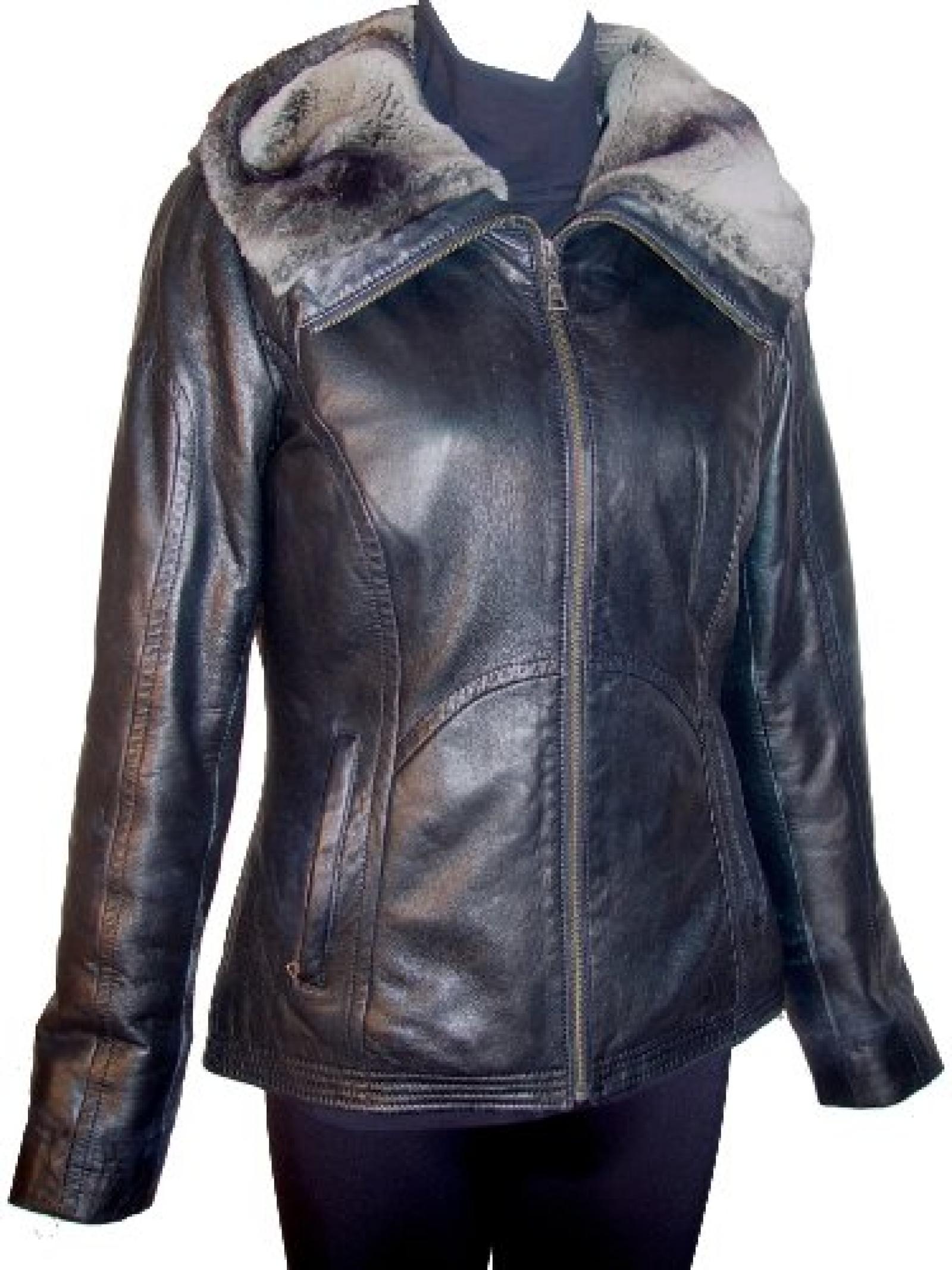 Paccilo FREE tailoring Womens 4000 Real Lambskin Short Leather Jacket Parka 
