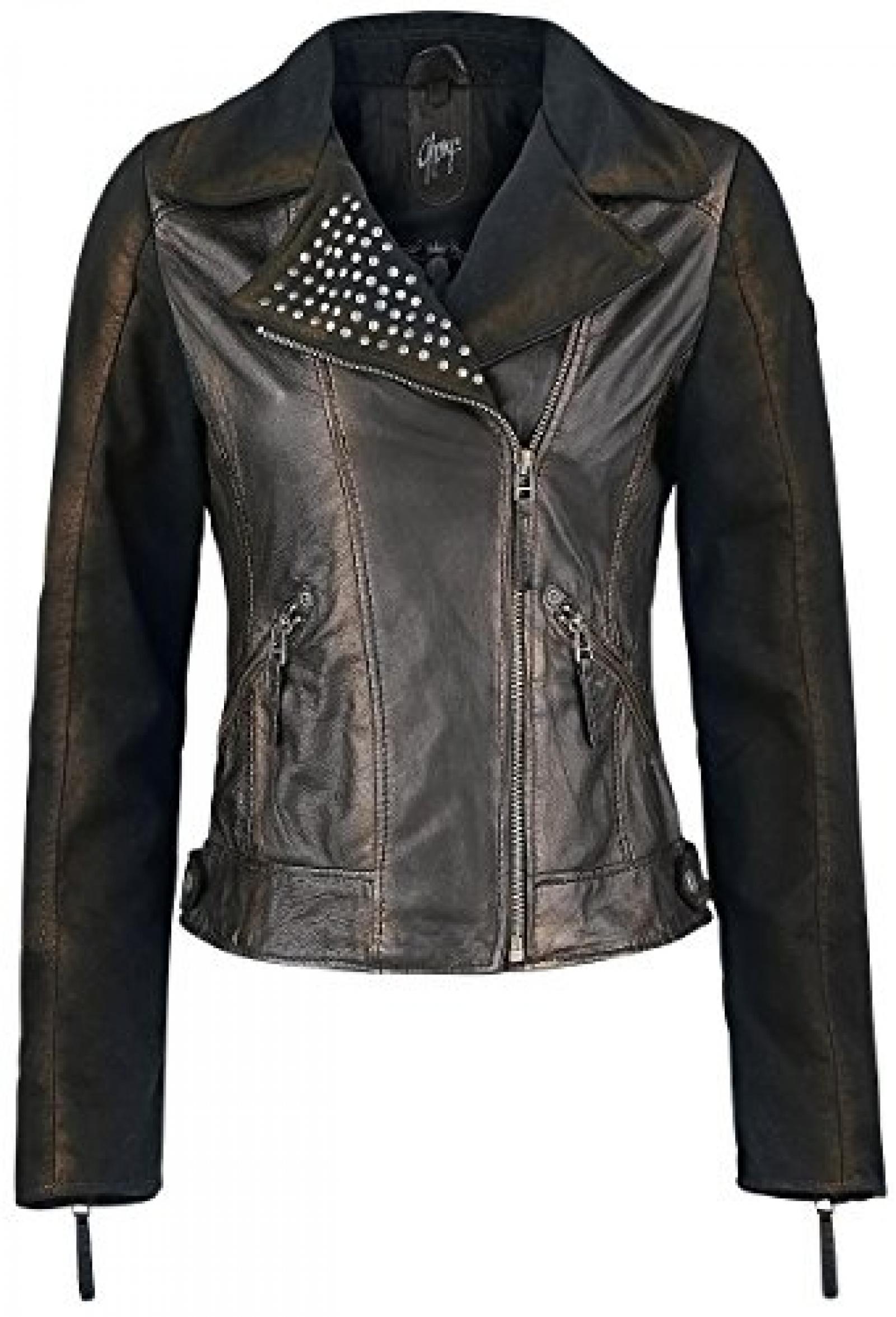Gipsy Chance Girl-Lederjacke schwarz/braun Gipsy Chance Girl-Lederjacke schwarz/braun