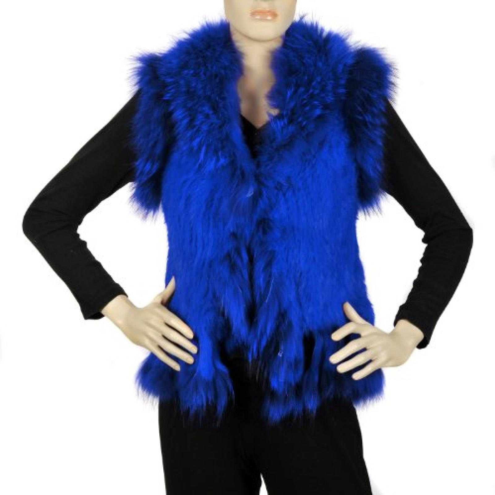 Waooh - Mode - &Auml;rmellose weste "Carmen" in Kaninchen und Waschb&auml;ren - Blau 