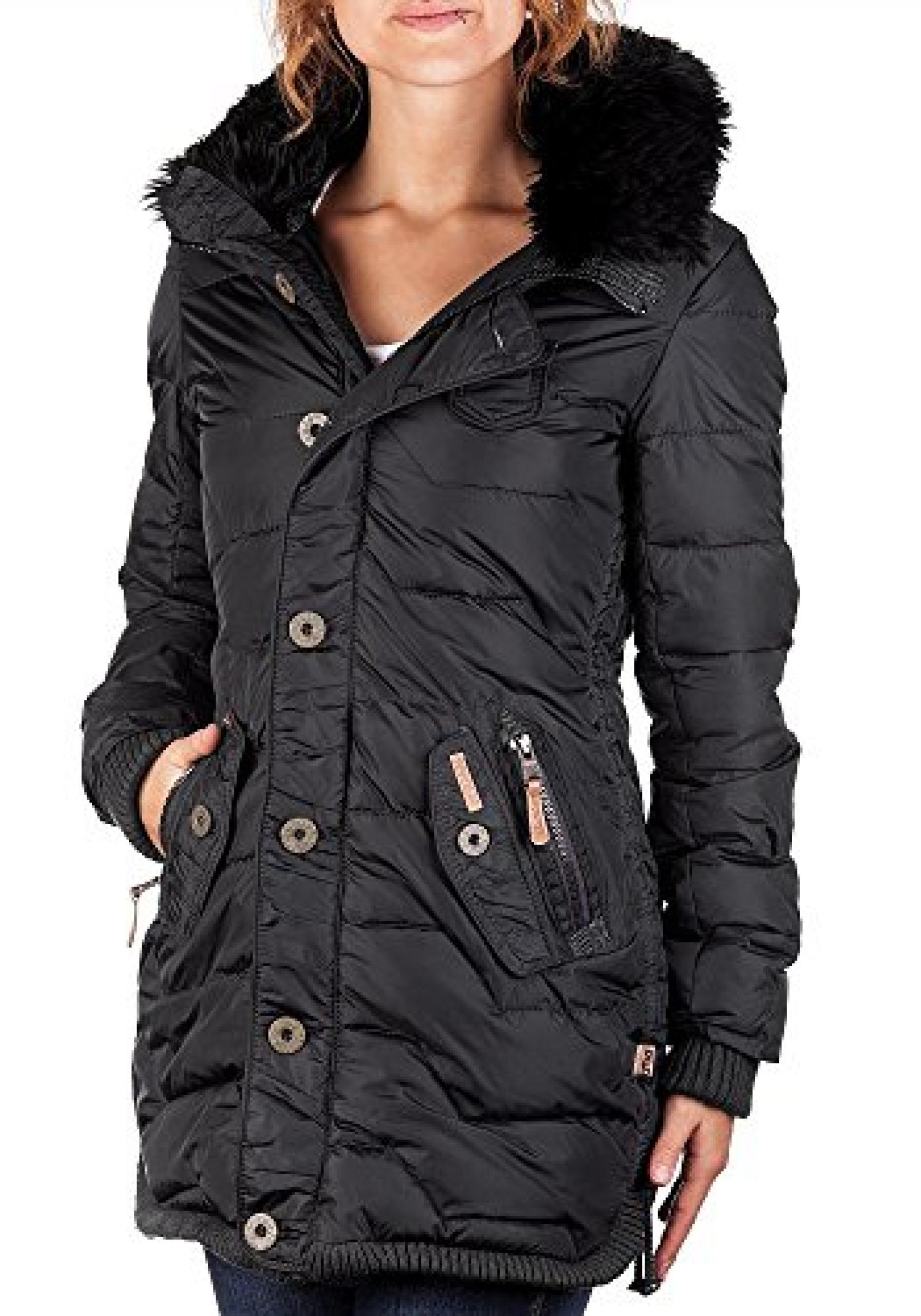 Khujo Damen Winterjacke mit versteckter Kapuze, gesteppt Khujo Damen Winterjacke mit versteckter Kapuze, gesteppt