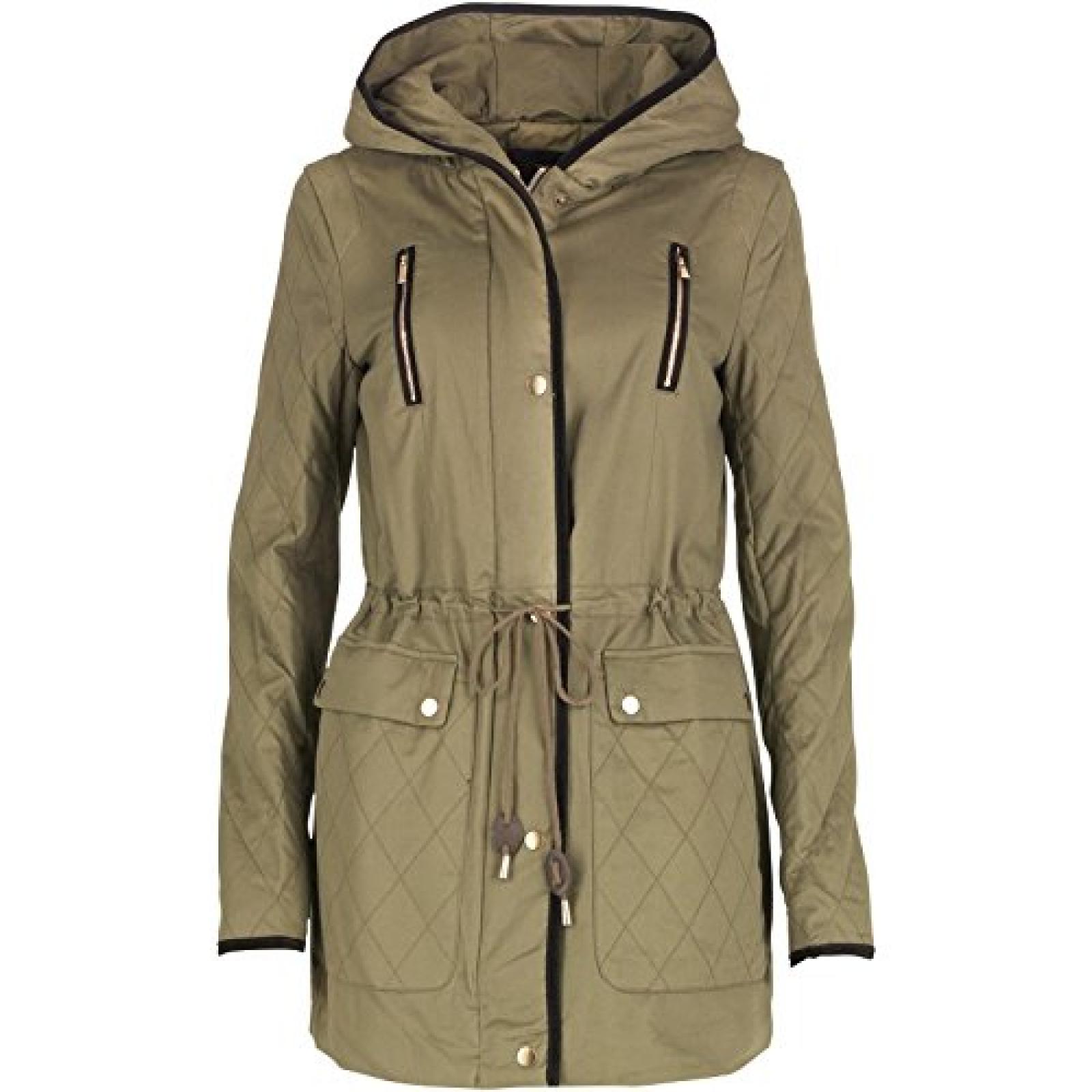 Gr&uuml;n/Schwarz Vila Damen Malloni Jacke Gr&uuml;n 