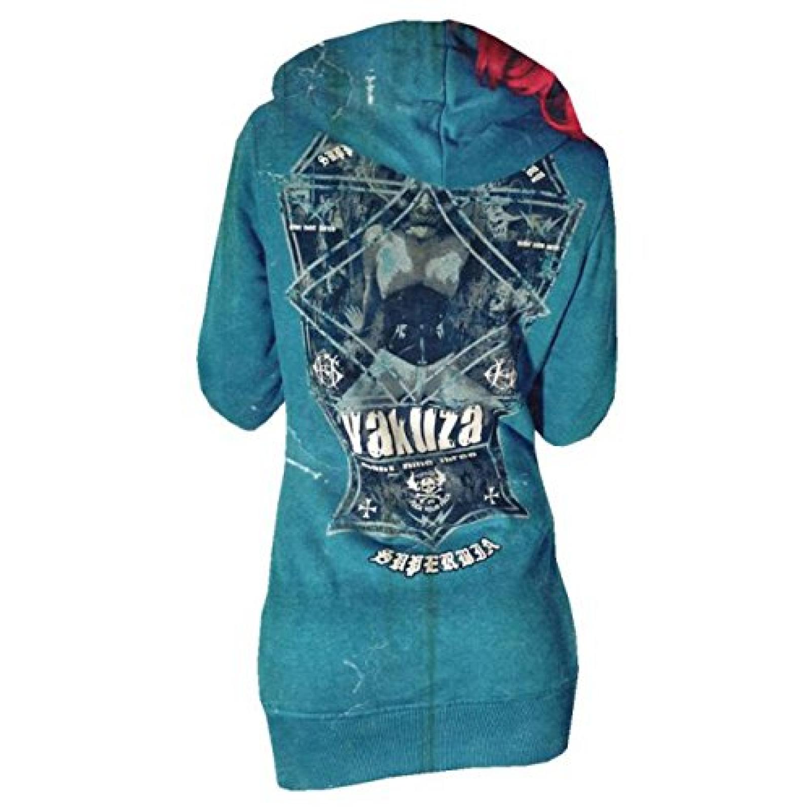 Yakuza ORIGINAL Frauen Longjacke mit Kapuze - GLZB 525 algiers blue BRANDNEU XS-XL Yakuza ORIGINAL Frauen Longjacke mit Kapuze - GLZB 525 algiers blue BRANDNEU XS-XL