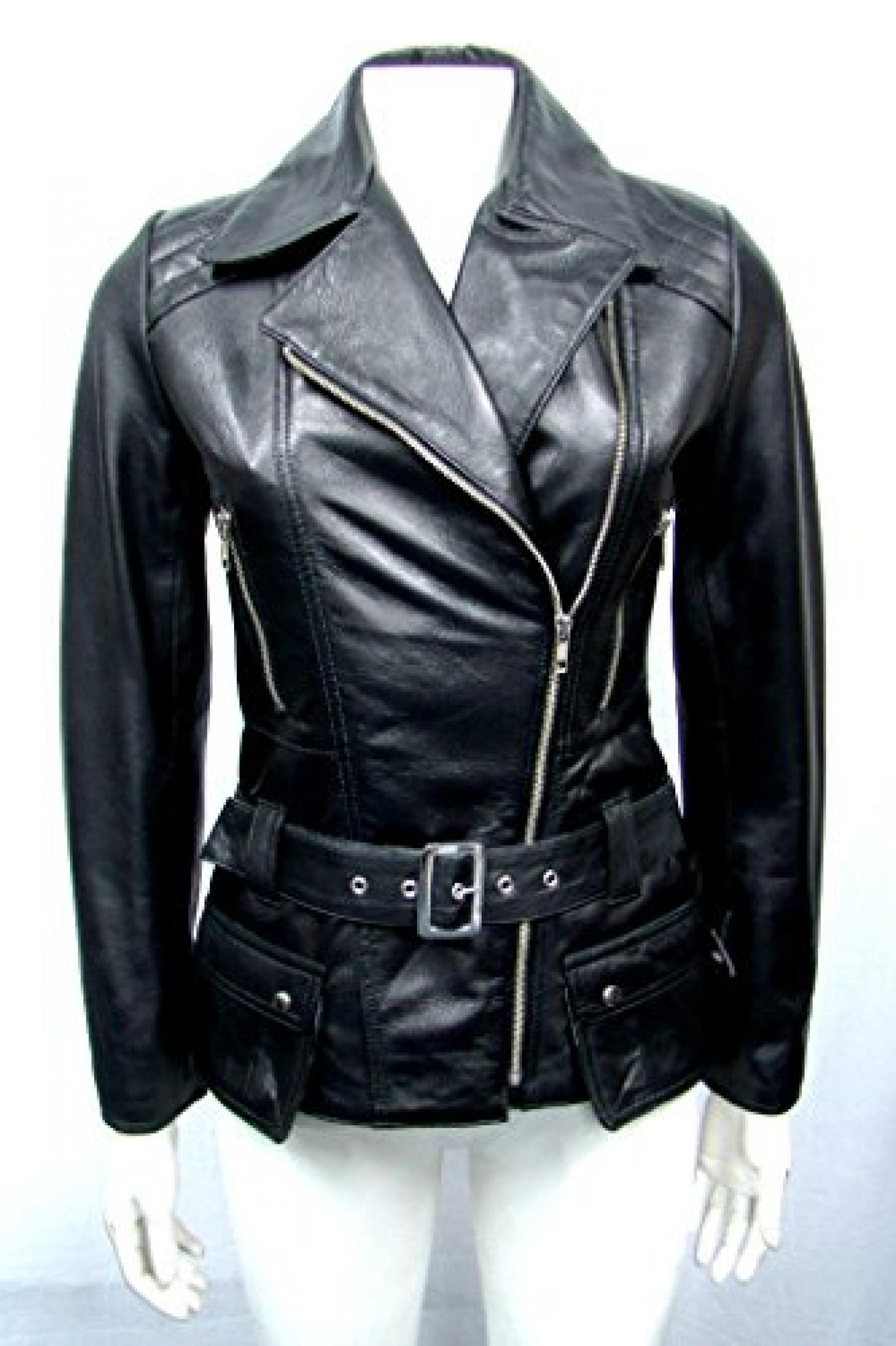 damen sehr verehrten Damen hip L&auml;nge Schwarz montiert aus weichem Lammfell echtes Leder Jacken 