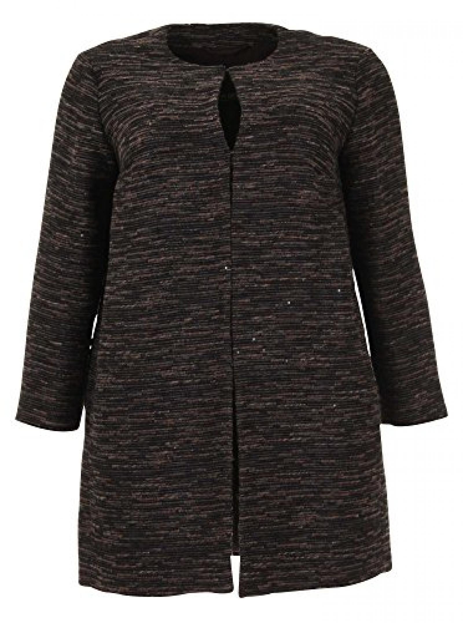 Marina Rinaldi - Damen - braune Jacke mit schwarzen Pailetten Marina Rinaldi - Damen - braune Jacke mit schwarzen Pailetten