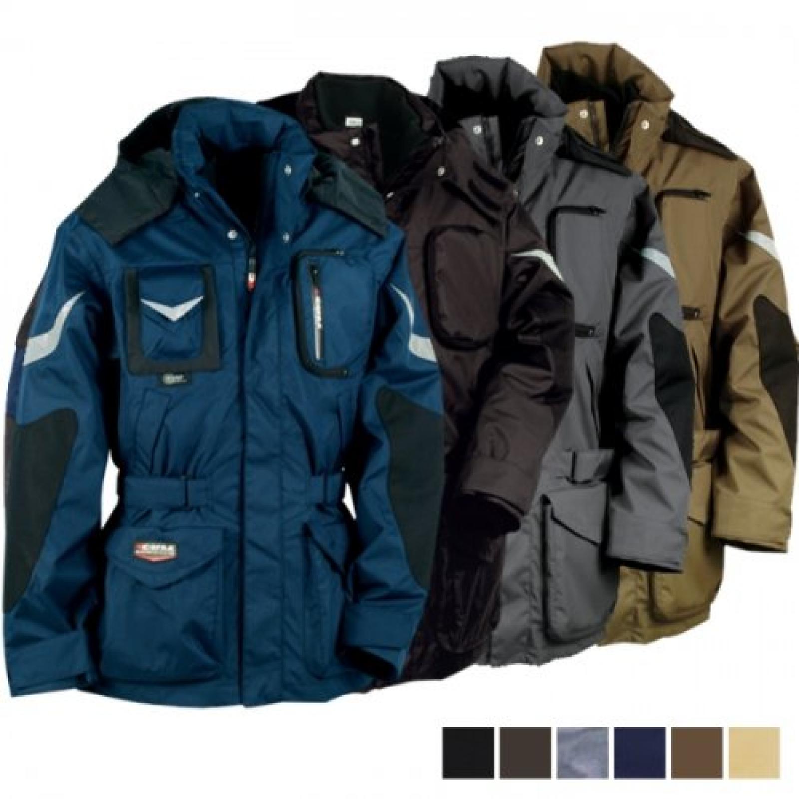 Cofra ICESTORM Winter Arbeitsjacke, Winter Parka - anthrazit/schwarz 