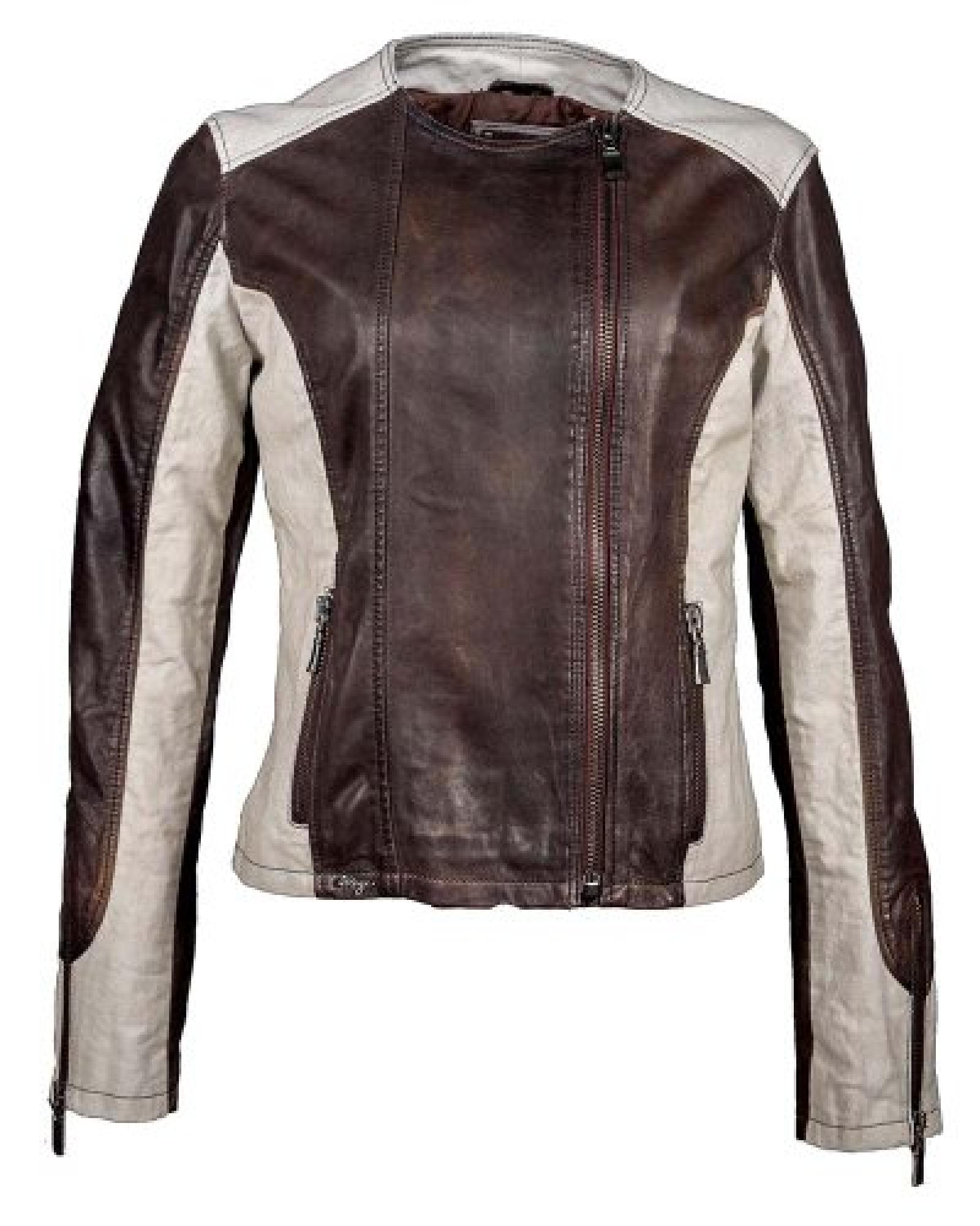 Maze Lederjacke, Damen (braun/beige) Maze Lederjacke, Damen (braun/beige)