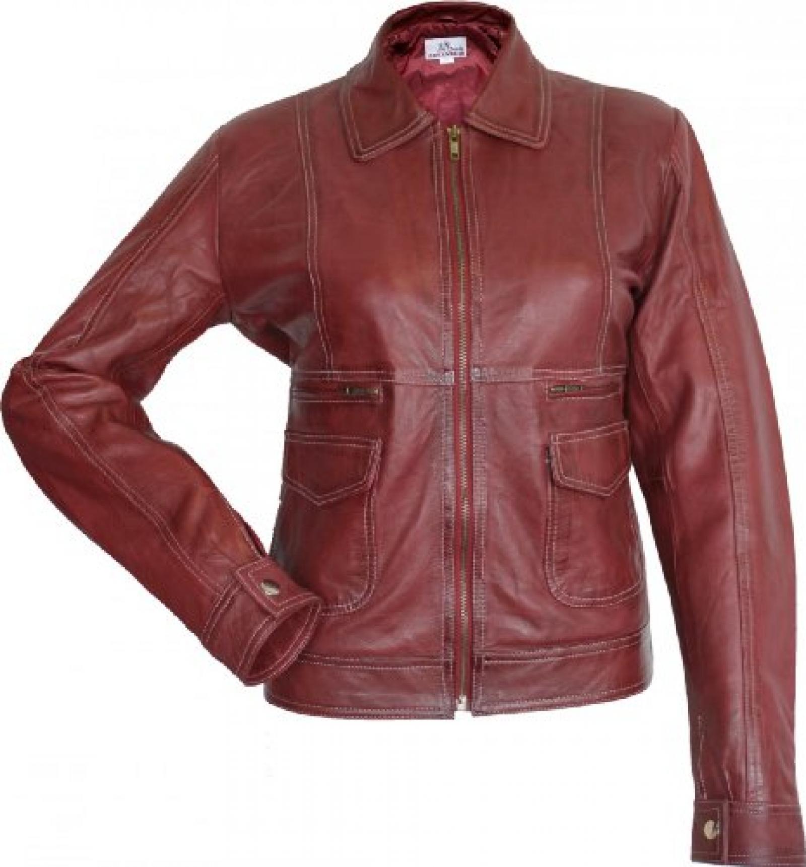 Damen Lederjacke Trend Fashion echtleder Jacke aus Lamm Nappa Leder rot Damen Lederjacke Trend Fashion echtleder Jacke aus Lamm Nappa Leder rot