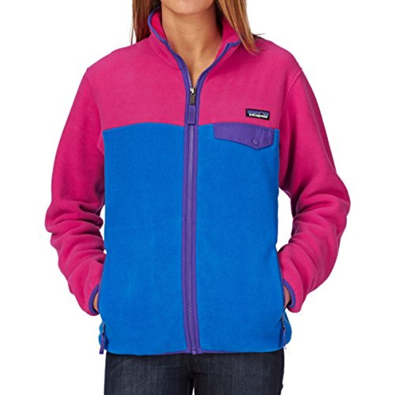 Patagonia Womens Full Zip Snap-T Jacket Fleece - Andes Blue Patagonia Womens Full Zip Snap-T Jacket Fleece - Andes Blue