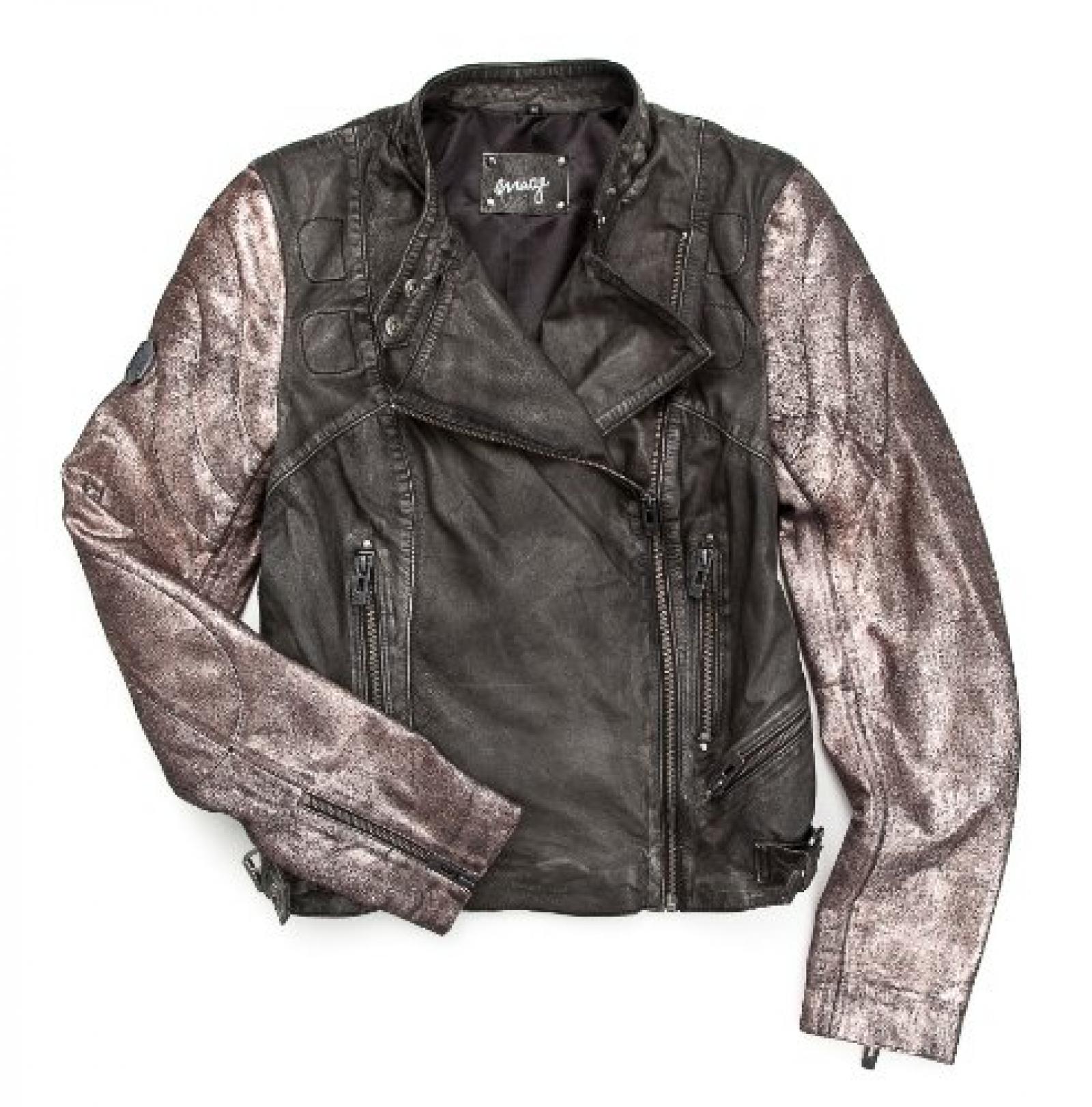 MAZE Lederjacke, Damen Comeso (black/rose) 