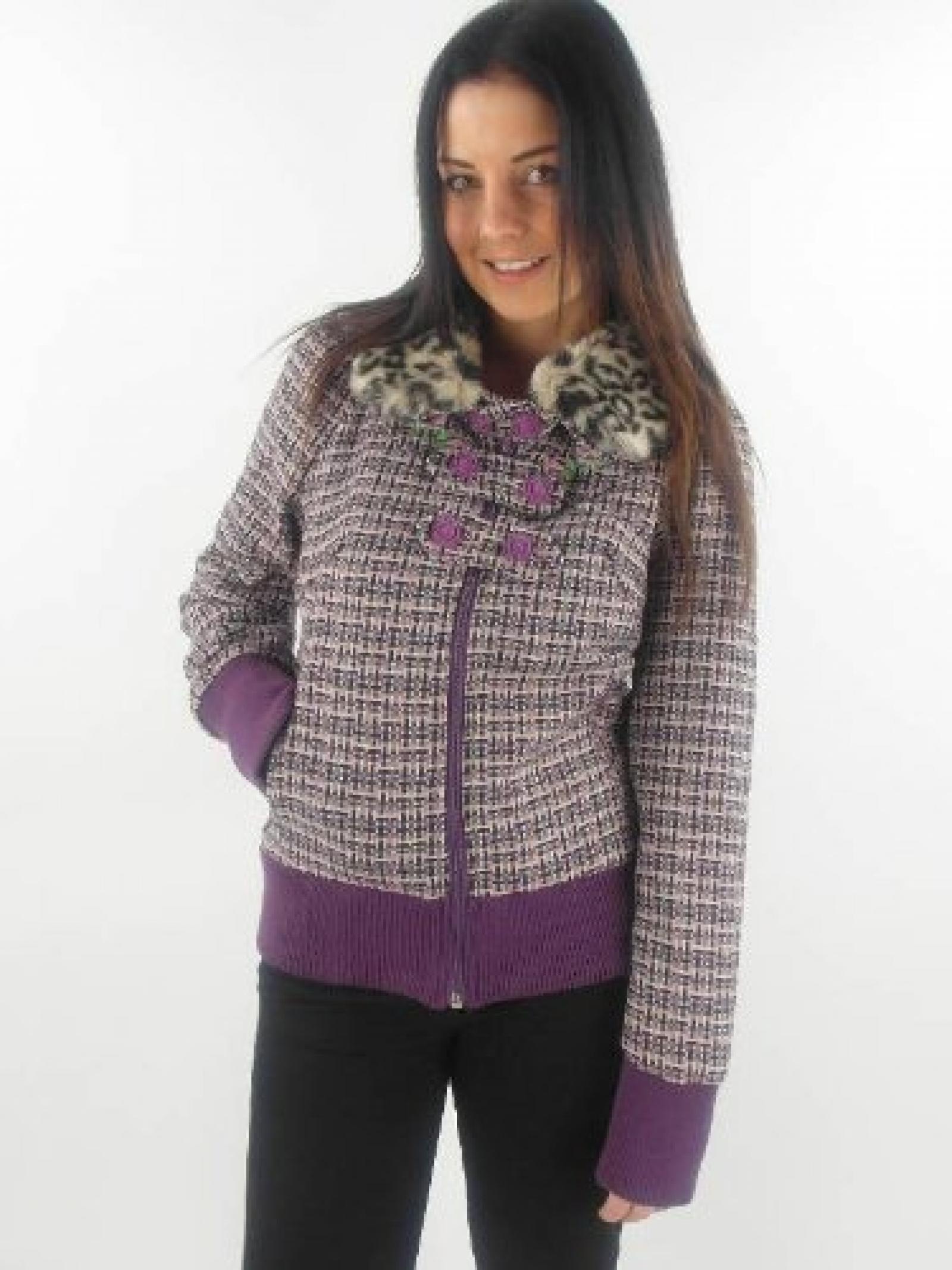 original Blutsschwester Jacke Anorak Scout lila Tweed Fellkragen Wolle original Blutsschwester Jacke Anorak Scout lila Tweed Fellkragen Wolle