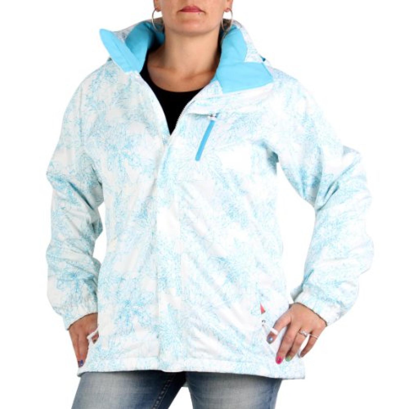 THE NORTH FACE Damen Funktions- Skijacke Snow Cougar Print White THE NORTH FACE Damen Funktions- Skijacke Snow Cougar Print White
