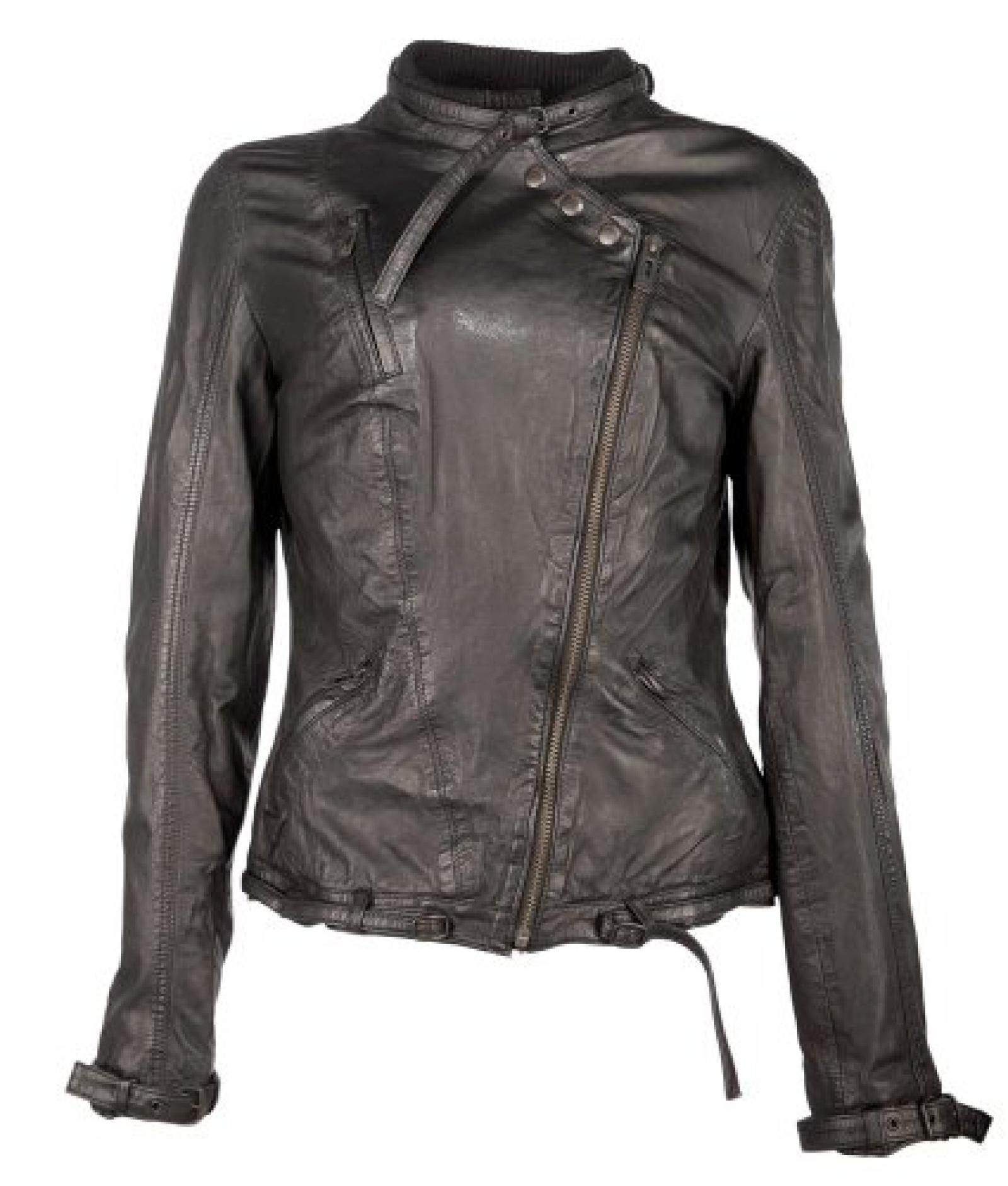 Maze Lederjacke, Damen Lesley (schwarz, taupe, mud) Maze Lederjacke, Damen Lesley (schwarz, taupe, mud)